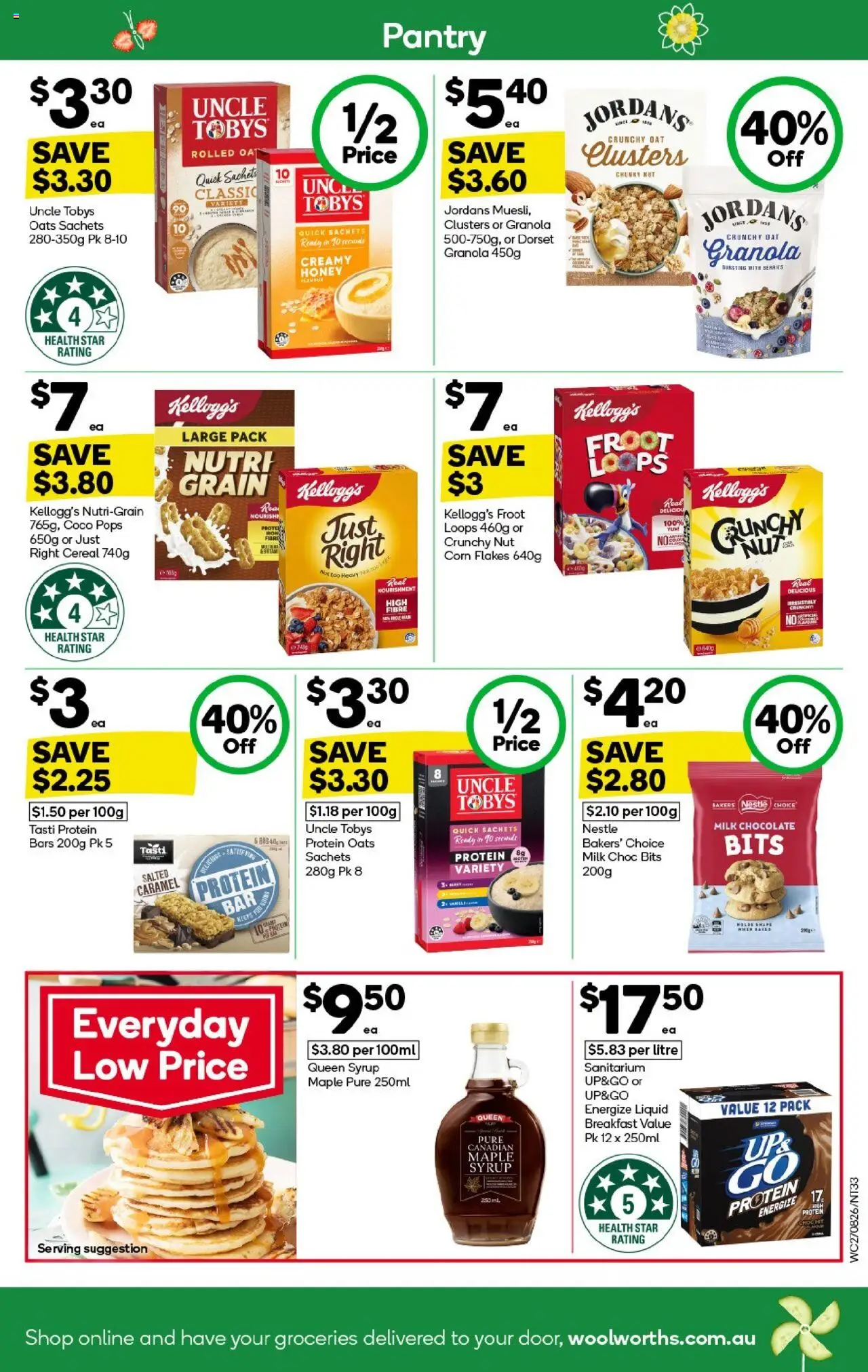 Woolworths catalogue - valid from 27.08.2025 | Page: 33 | Products: Milk, Honey, Oats, Cereal