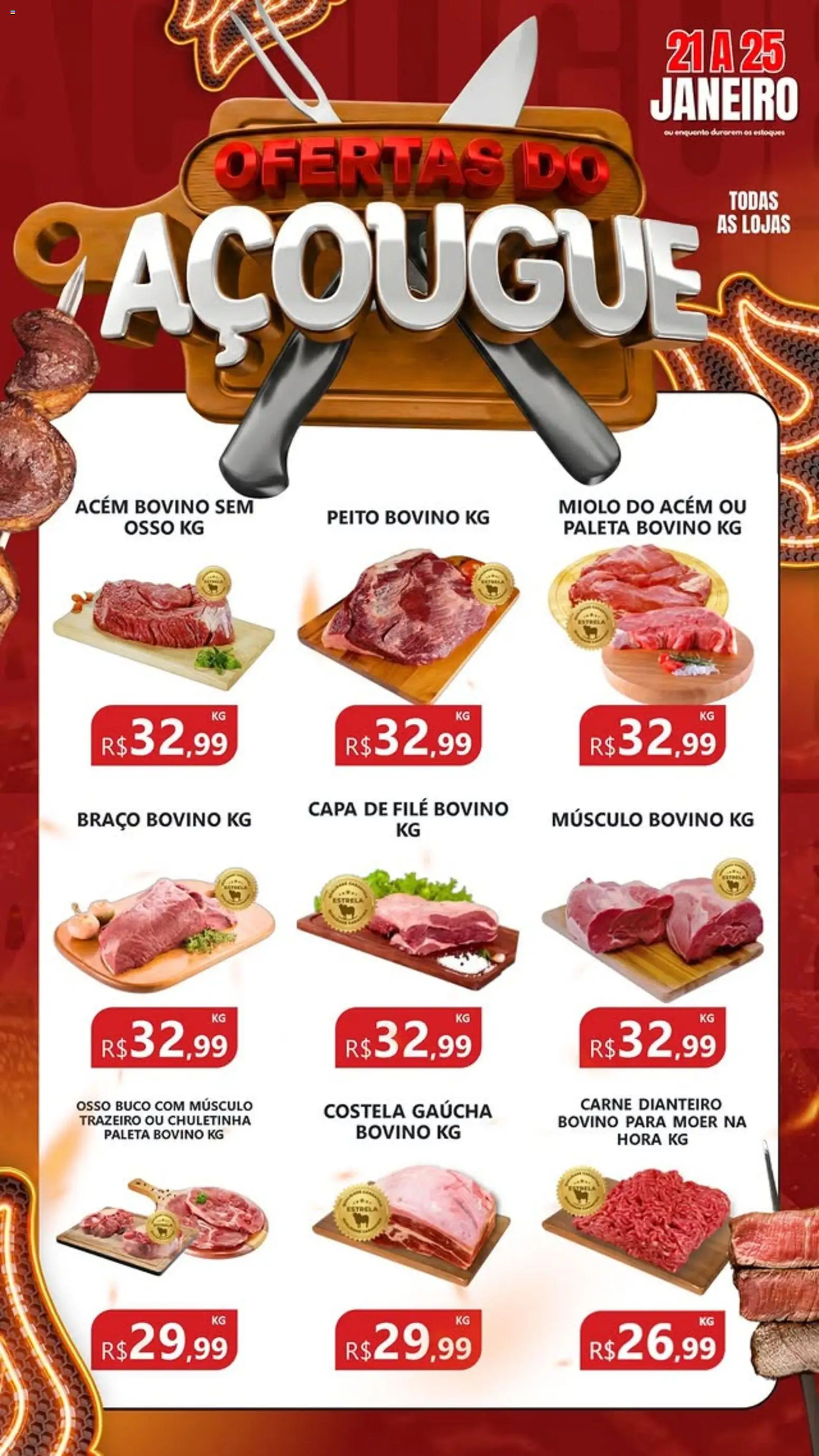 Estrela Azul Folheto - válido de 21.01.2026 | Página: 1 | Produtos: Acém, Carne
