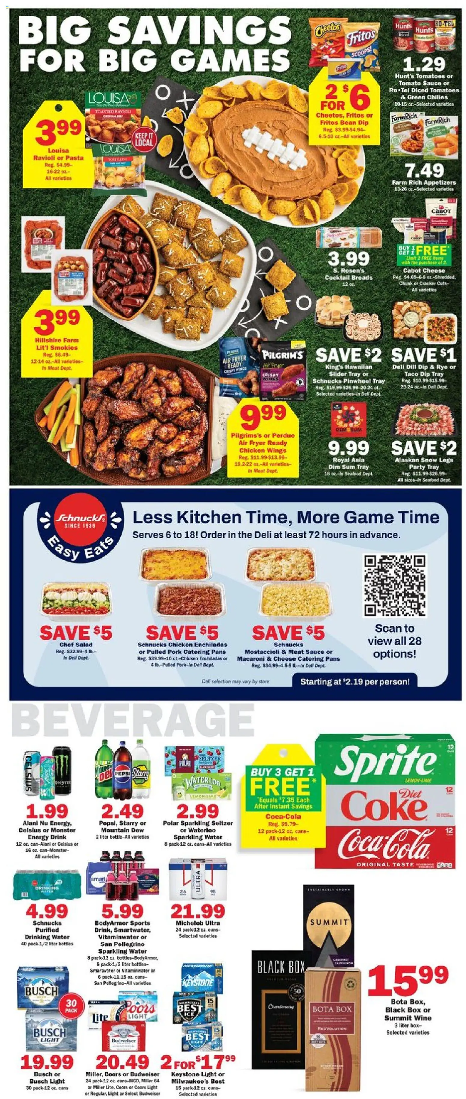 Schnucks Weekly Ad - valid from 14.01.2026 | Page: 3 | Products: Fryer, Water, Dill, Game