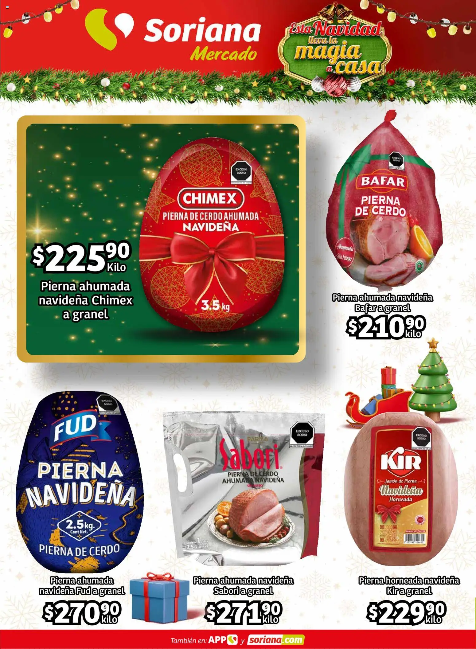 Nuevas ofertas de Soriana válidas en toda la República Mexicana desde el 11.12.2025. ¡Encuentra las mejores ofertas en Soriana - Pesito Valedor Mercado: Nay, Sin, Son! | Página: 10 | Productos: Jamón, Cerdo