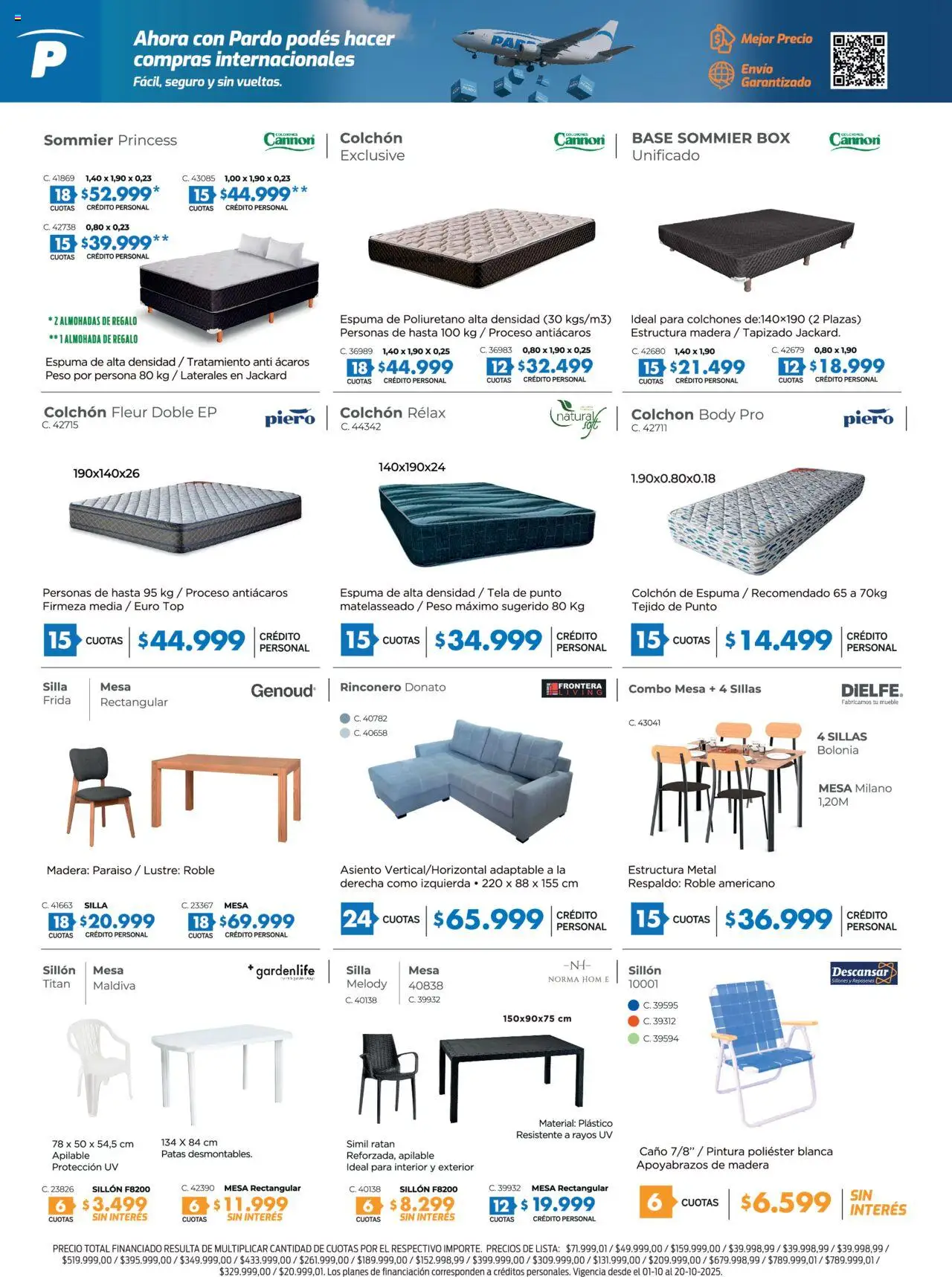 Pardo catálogo │ válido desde el 01.10.2025 | Página: 7 | Productos: Colchón, Almohada, Mesa, Silla