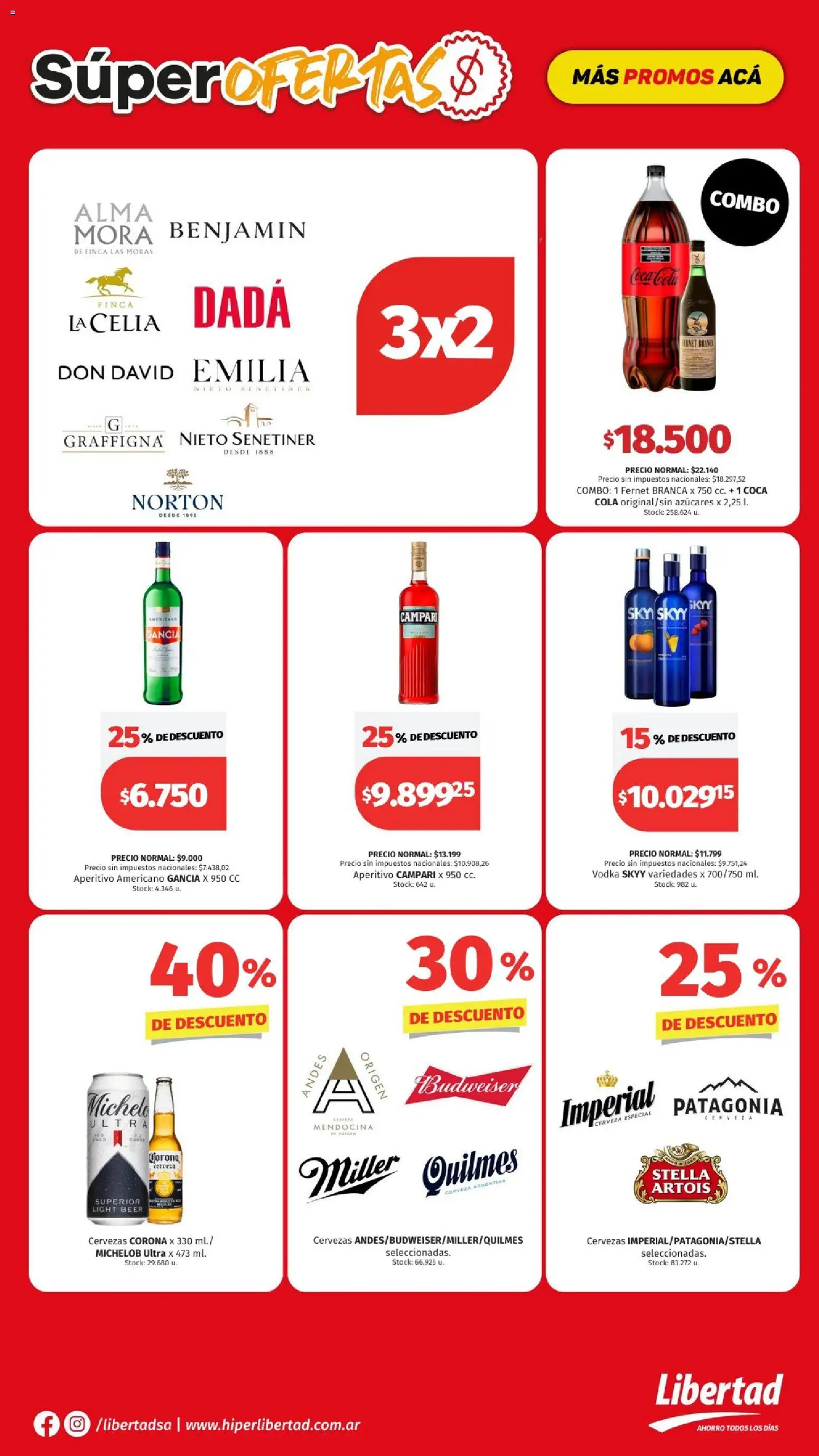 Hipermercado Libertad - SuperOfertas  │ válido desde el 11.03.2026 | Página: 9 | Productos: Vodka, Fernet, Cerveza