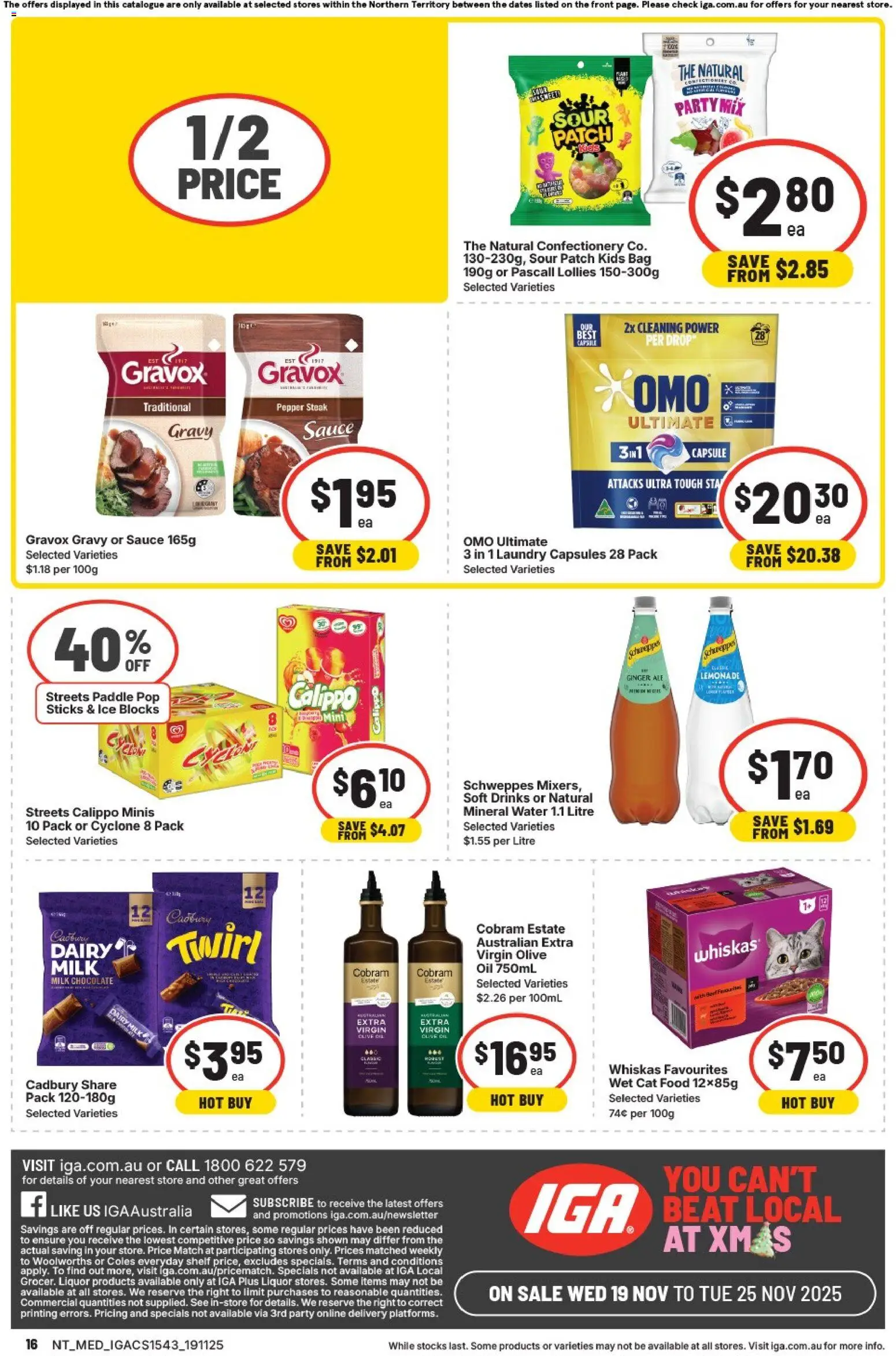 IGA catalogue - valid from 19.11.2025 | Page: 2 | Products: Milk, Ginger, Water, Soft drinks