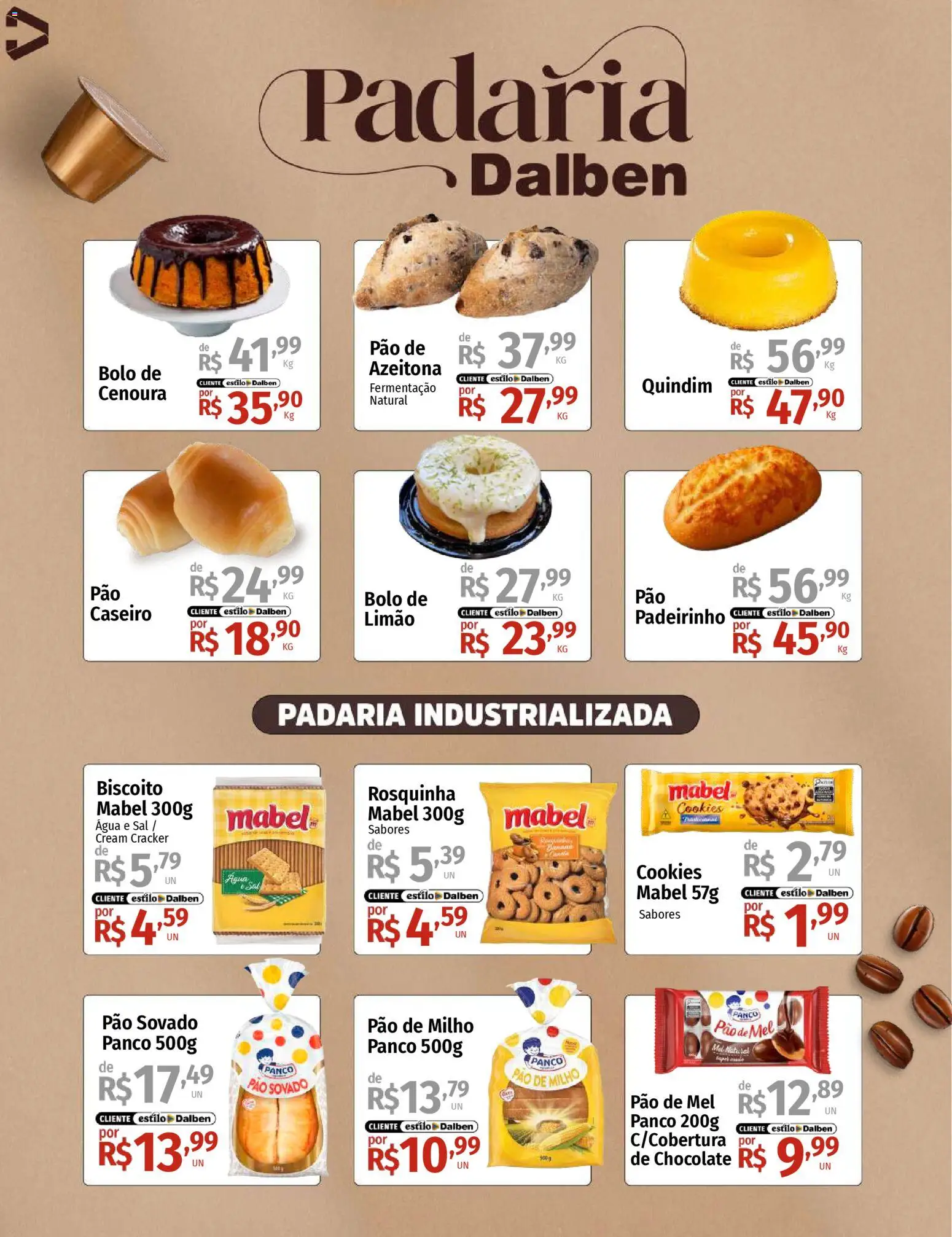 Supermercado Dalben Folheto - válido de 17.04.2026 | Página: 3 | Produtos: Pão, Chocolate, Cookies, Cream cracker