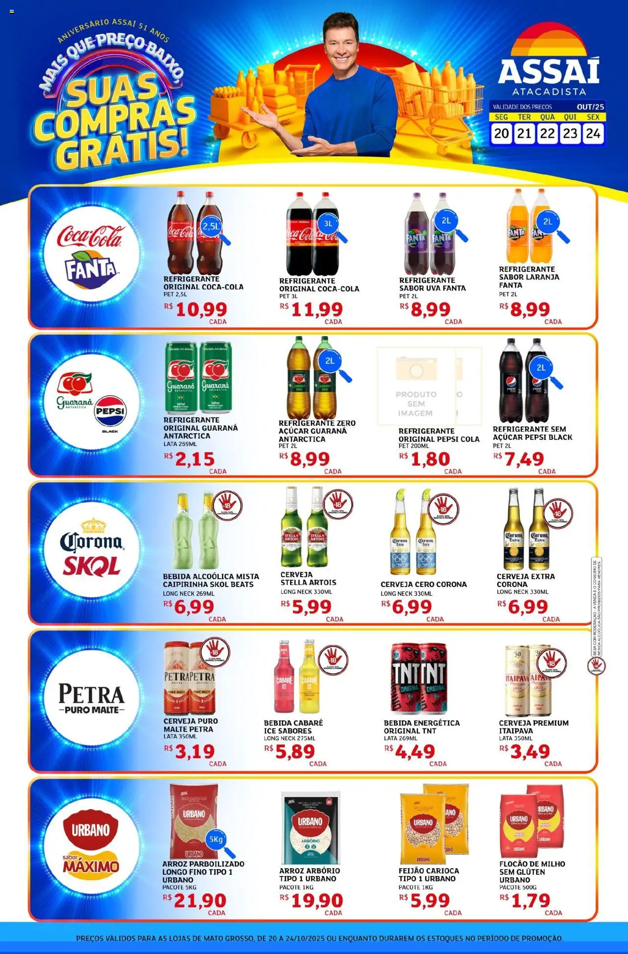 Assaí Atacadista Folheto - válido de 20.10.2025 | Página: 1 | Produtos: Guaraná, Fanta, Cola, Refrigerante