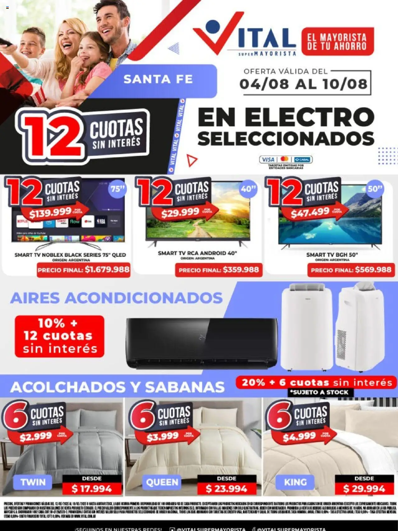 Vital - Ofertas nonfood │ válido desde el 04.08.2025 | Página: 1 | Productos: Sabanas