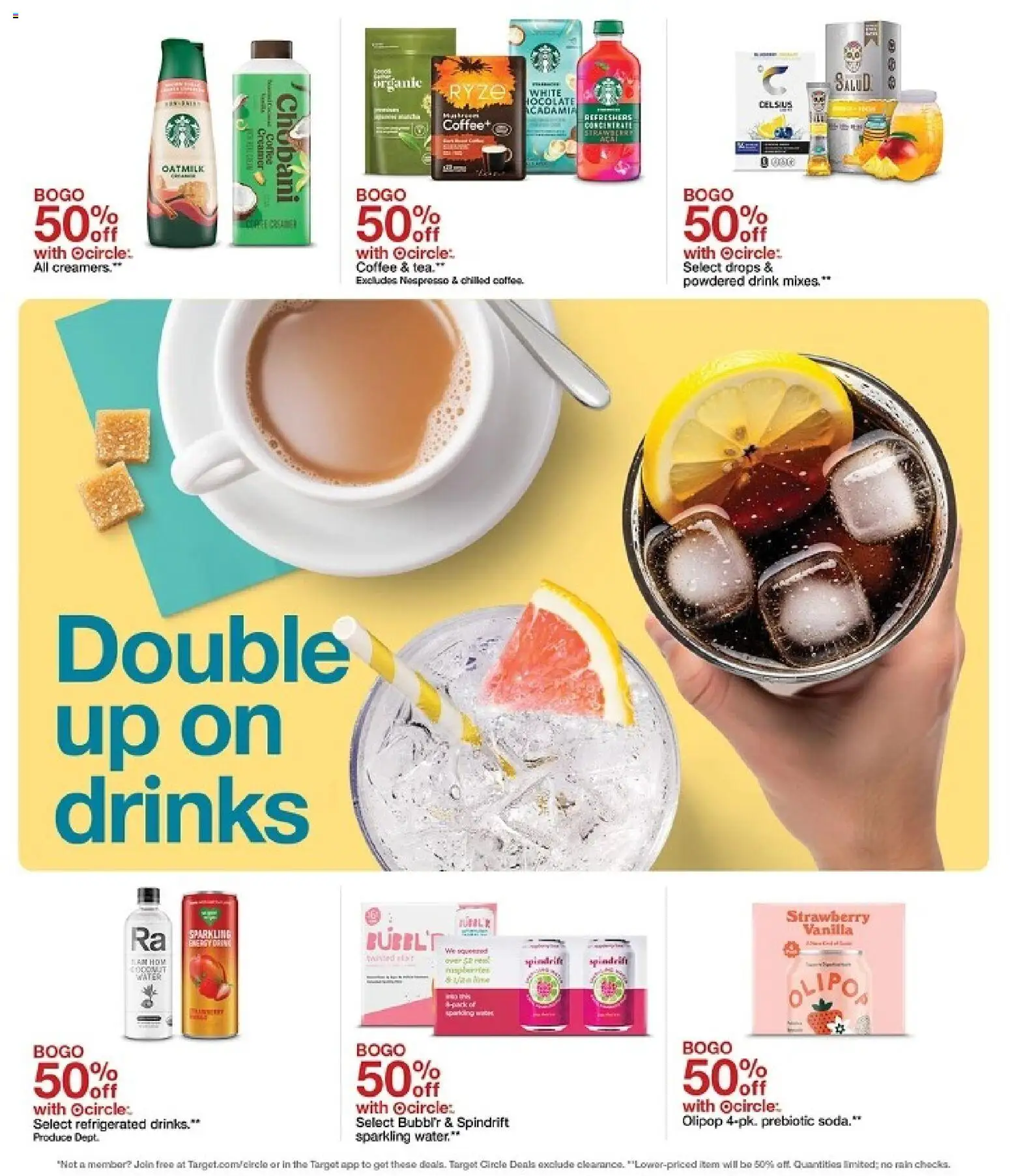 Target Weekly Ad - valid from 15.03.2026 | Page: 3 | Products: Coffee, Tea, Water