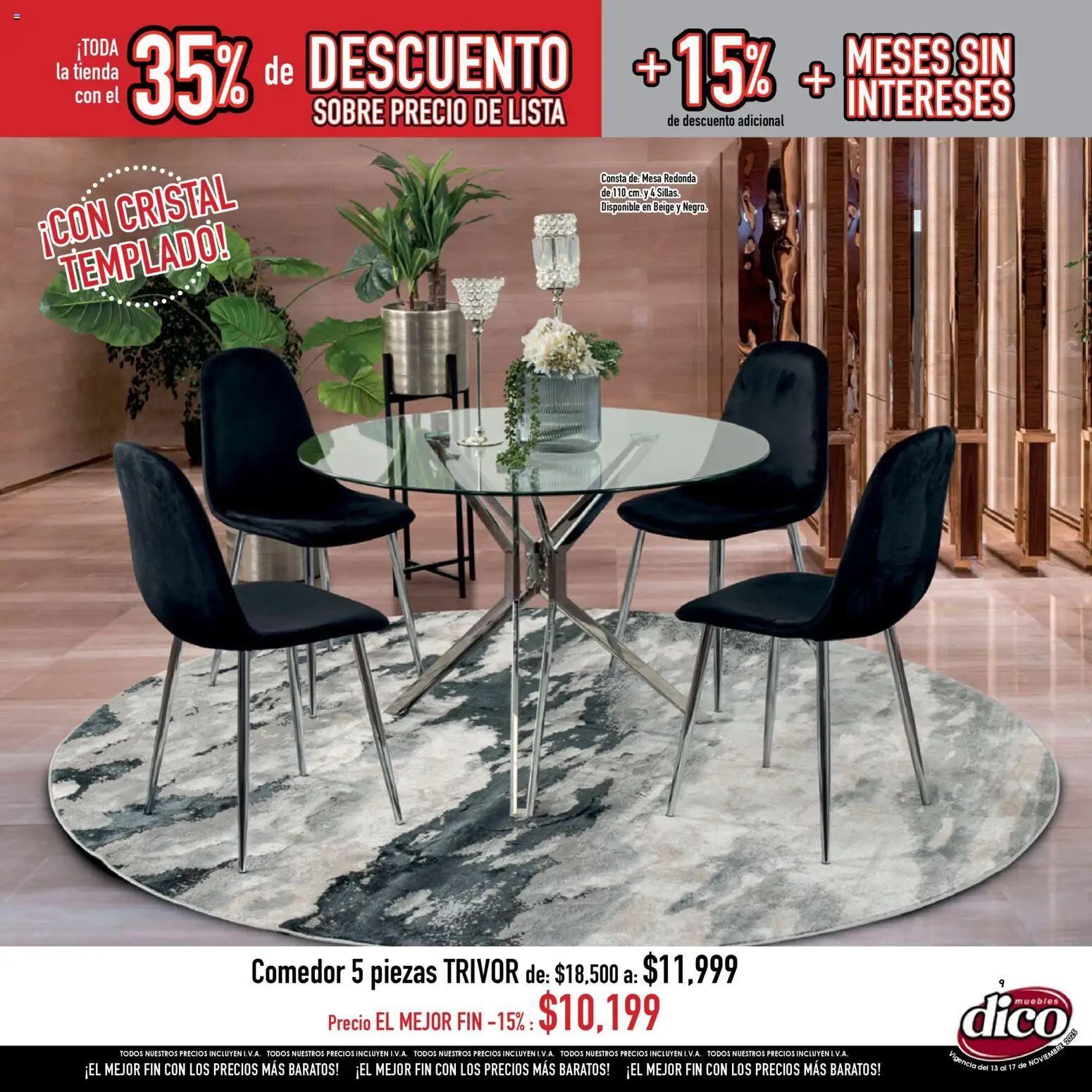 Nuevas ofertas de Muebles Dico válidas en toda la República Mexicana desde el 13.11.2025. ¡Encuentra las mejores ofertas en Muebles Dico Buen Fin ! | Página: 9