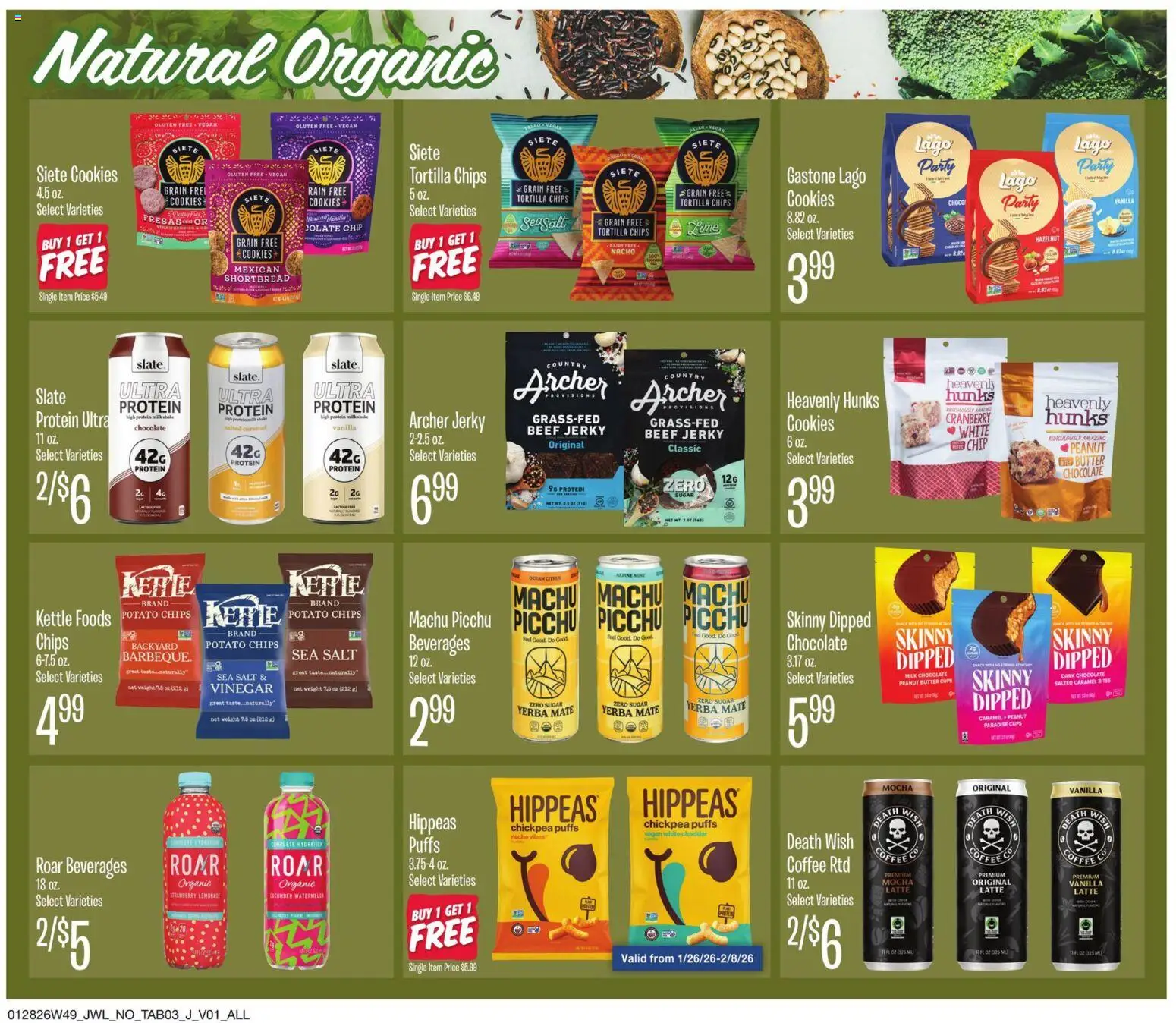 Jewel Osco Specialty & Local - valid from 28.01.2026 | Page: 3 | Products: Vinegar, Milk, Chocolate, Chips
