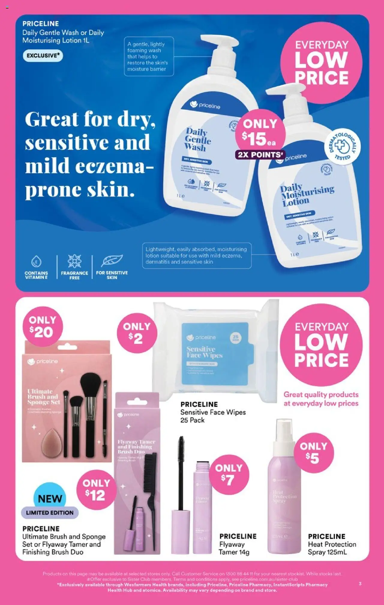 Priceline Pharmacy catalogue - valid from 25.09.2025 | Page: 3 | Products: Fragrance, Sponge, Face wipes, Vitamin