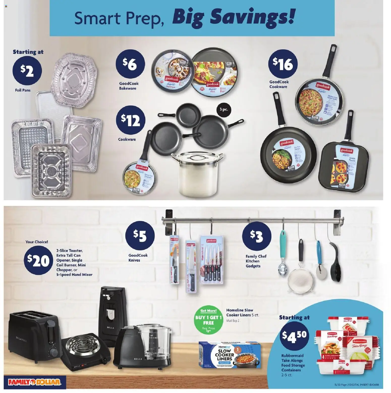 Family Dollar Weekly Ad - valid from 30.11.2025 | Page: 5 | Products: Fryer, Cooker, Pan, Mixer