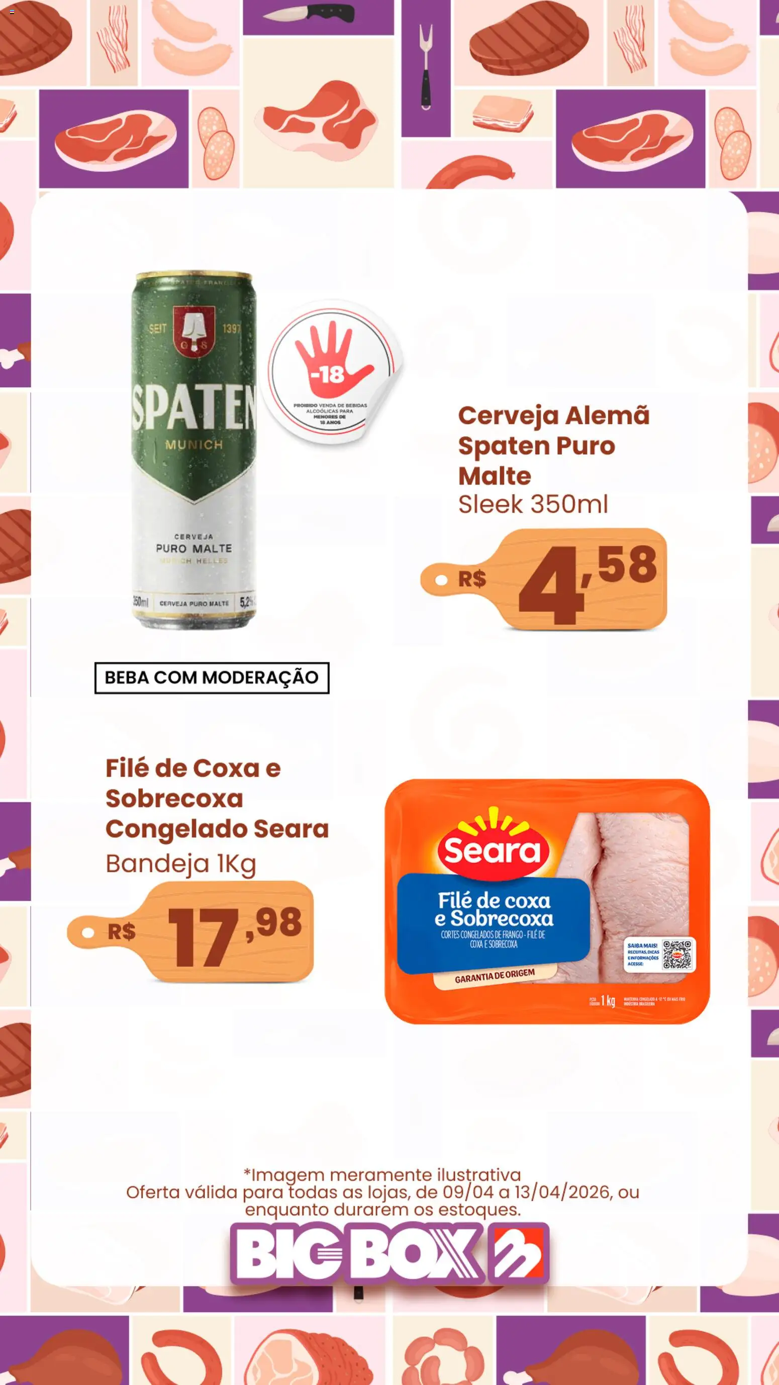 Big Box Folheto - válido de 09.04.2026 | Página: 3 | Produtos: Cerveja, Bandeja, Frango