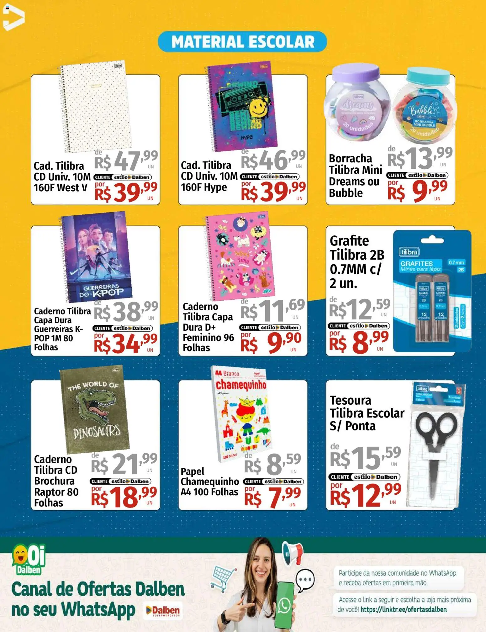 Supermercado Dalben Folheto - válido de 21.01.2026 | Página: 2 | Produtos: Borracha, Tesoura, Caderno