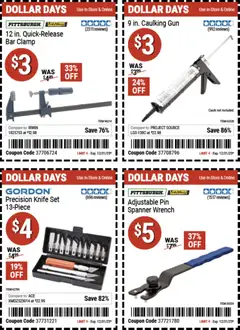 Preview of Harbor Freight weekly ads valid from 18.12.2025 | Page: 2 | Products: Wrench, Pin, Bar Clamp, Gun