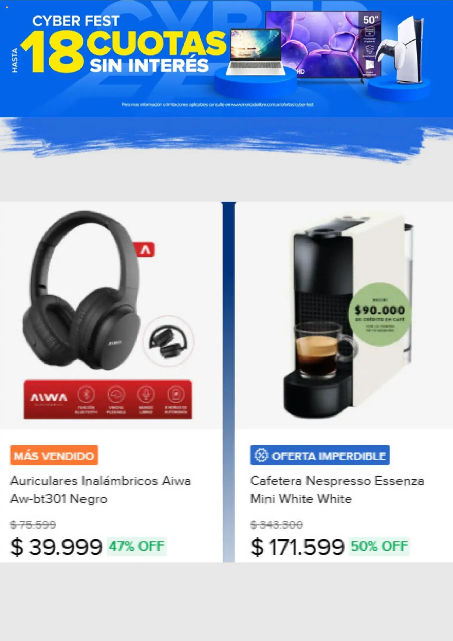 Mercado Libre catálogo │ válido desde el 10.03.2026 | Página: 4 | Productos: Auriculares, Cafetera