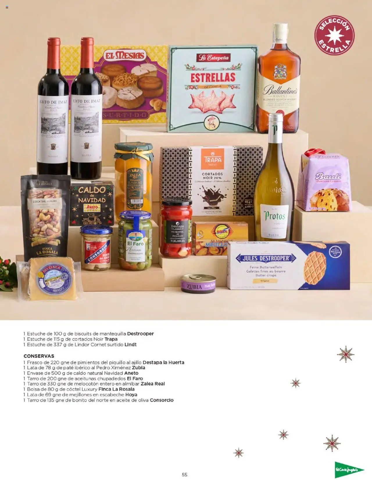 Nuevas ofertas de El Corte Inglés válidas en toda la República Mexicana desde el 03.10.2025. ¡Encuentra las mejores ofertas en El Corte Inglés - Catálogo Cestas Navidad 2025! | Página: 55 | Productos: Aceitunas, Aceite de oliva, Mantequilla, Estuche