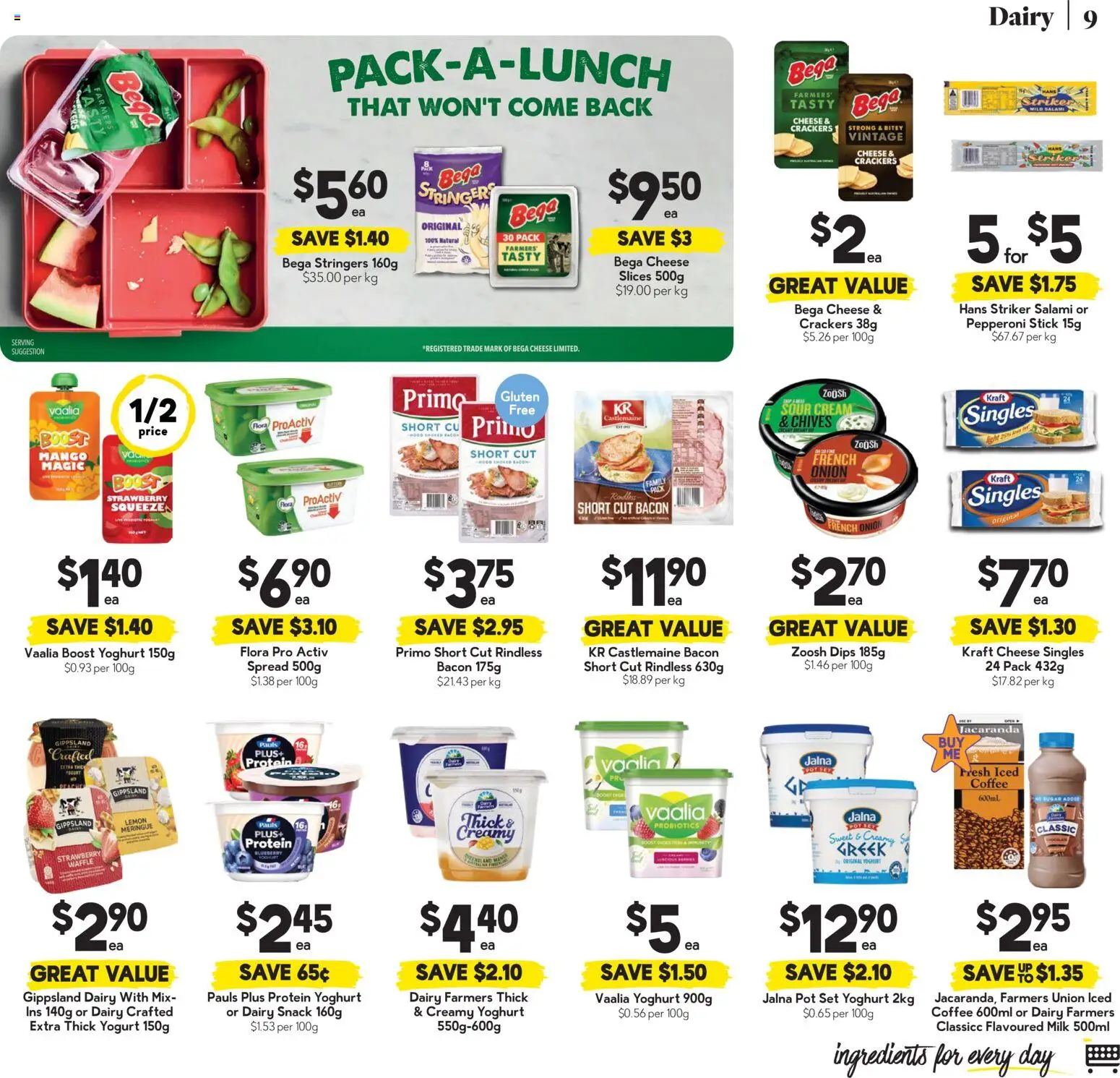 Drakes catalogue - valid from 07.01.2026 | Page: 9 | Products: Bacon, Yoghurt, Coffee, Sour cream