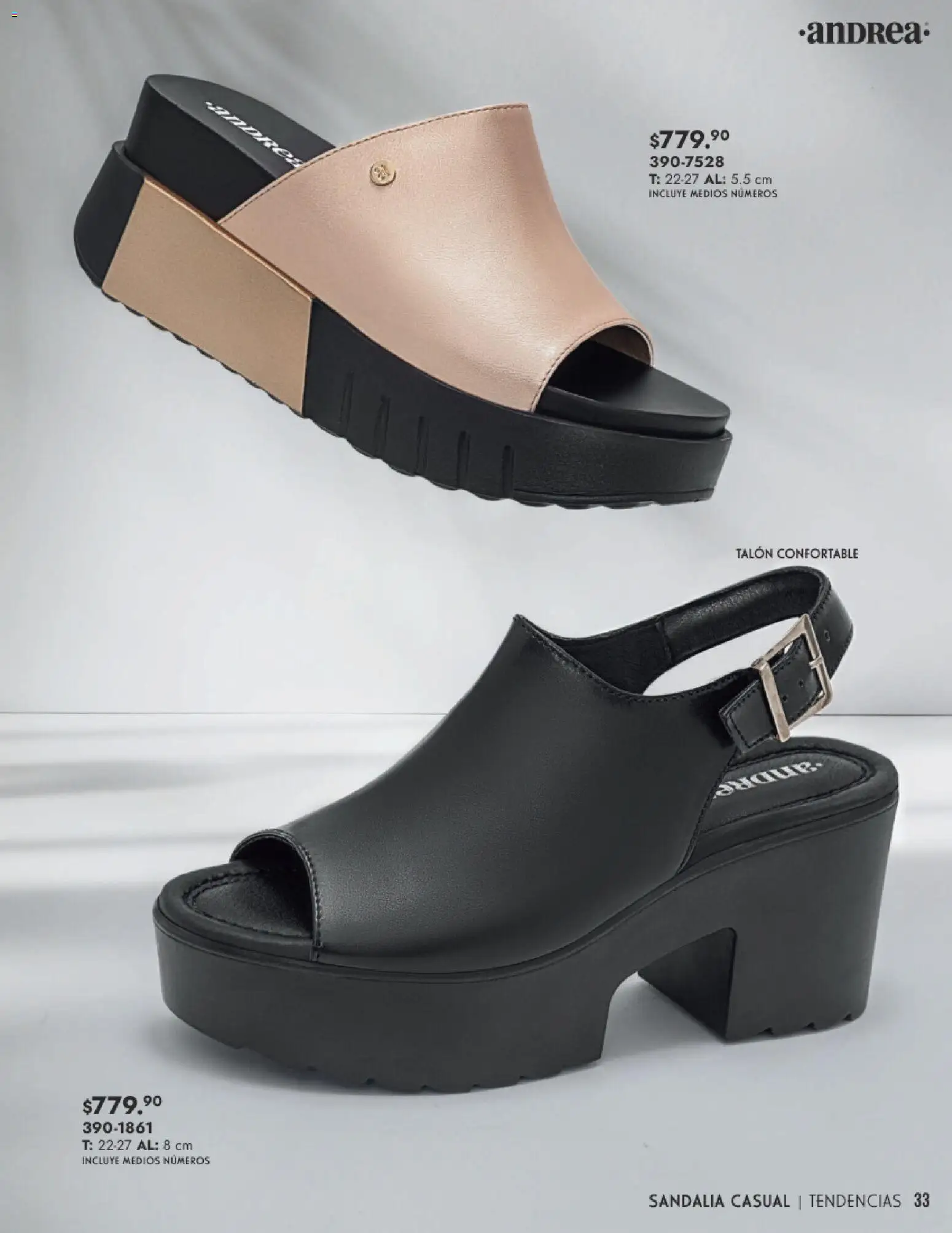 Nuevas ofertas de Andrea válidas en toda la República Mexicana desde el 25.01.2026. ¡Encuentra las mejores ofertas en Andrea catálogo Calzado Dama! | Página: 33