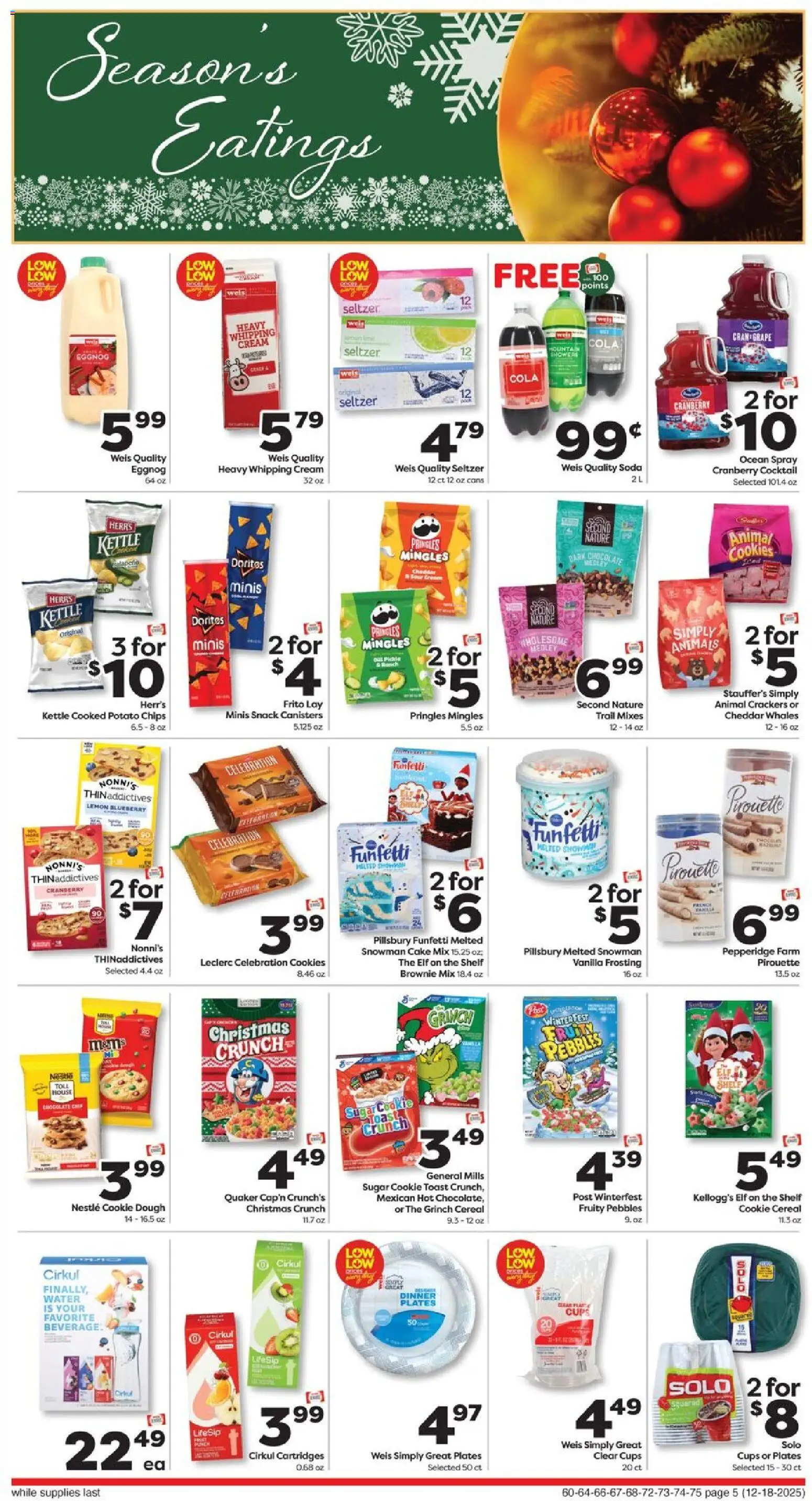 Weis Weekly Circular - VA - valid from 18.12.2025 | Page: 5 | Products: Shelf, Chocolate, Cookies, Sugar
