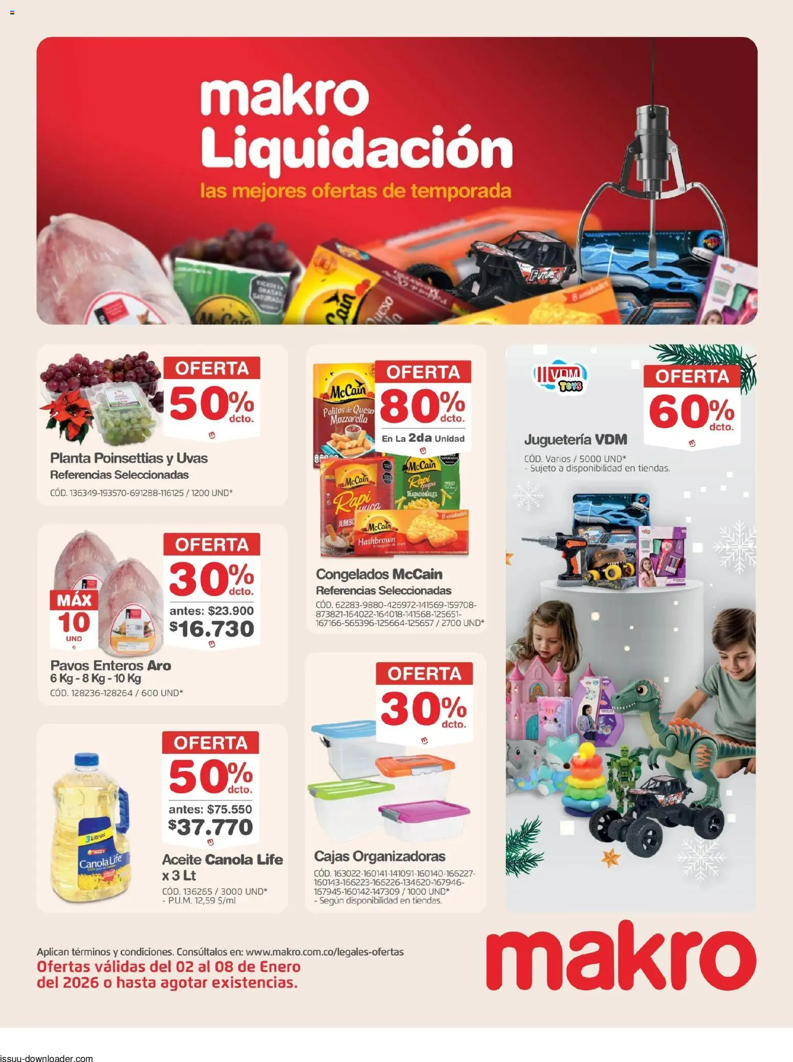 Makro revista - valida desde el 02.01.2026 | Página: 1 | Productos: Planta, Queso, Aceite