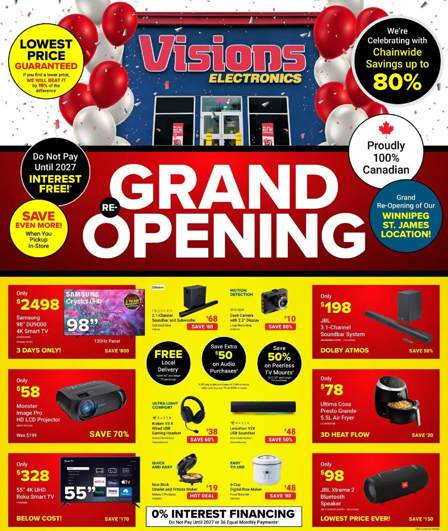 Visions flyer valid from 24.10.2025 | Page: 1 | Products: Rice, Camera, Speaker, Fryer