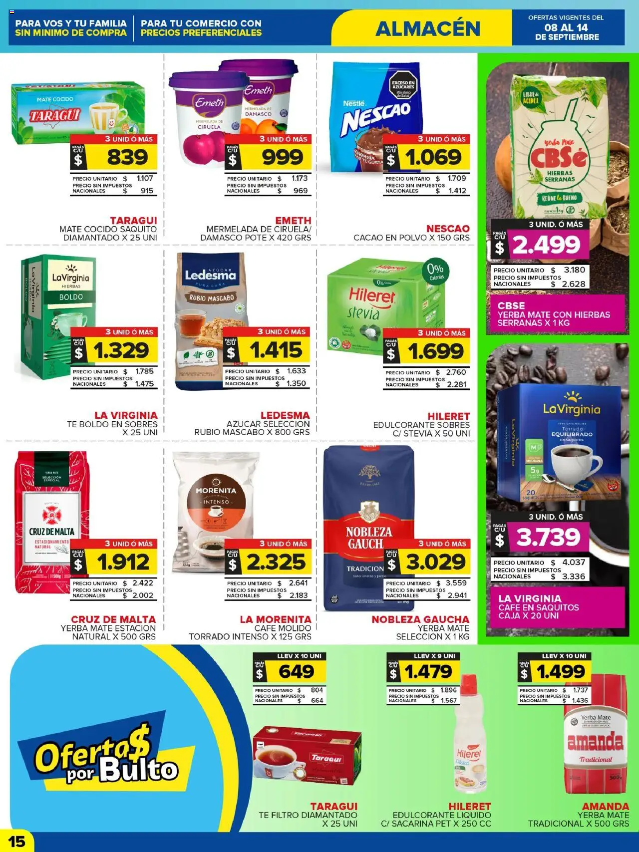 Carrefour Maxi catálogo - Jujuy │ válido desde el 08.09.2025 | Página: 14 | Productos: Caja, Azucar, Café, Té