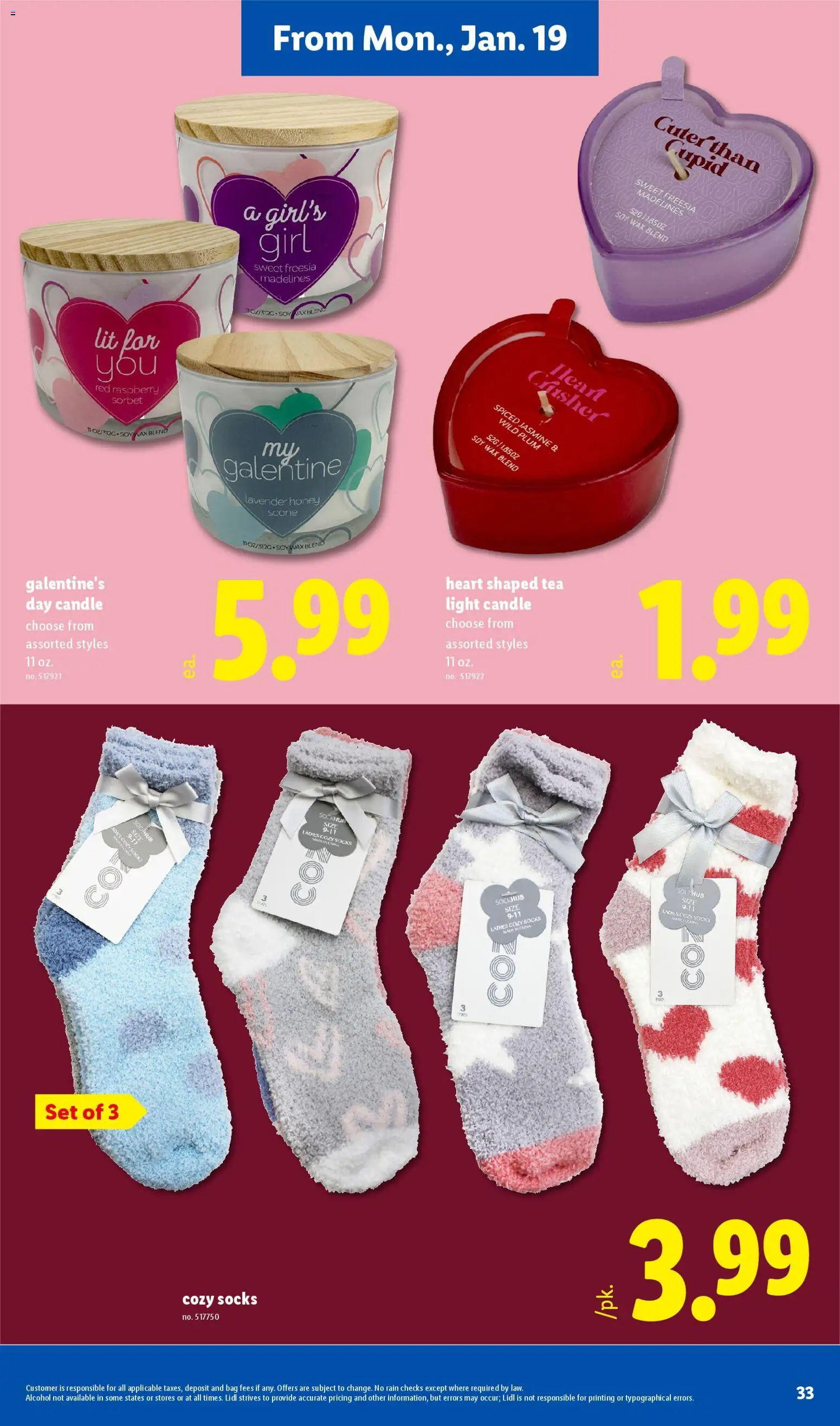 Lidl Weekly Ad - valid from 14.01.2026 | Page: 33 | Products: Plum, Tea, Socks, Scone