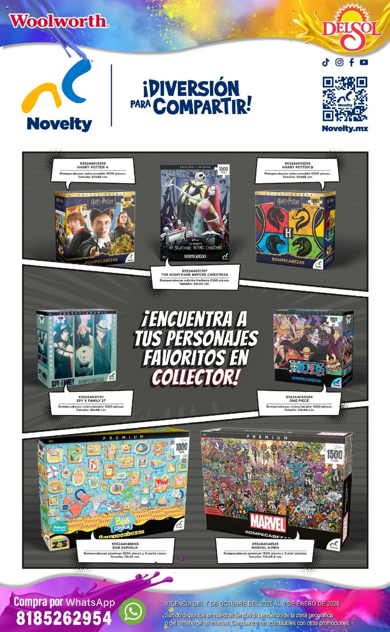 Nuevas ofertas de Del Sol y Woolworth válidas en toda la República Mexicana desde el 07.10.2025. ¡Encuentra las mejores ofertas en Del Sol y Woolworth - Catálogo Castillo Del Juguete! | Página: 126 | Productos: Esponja