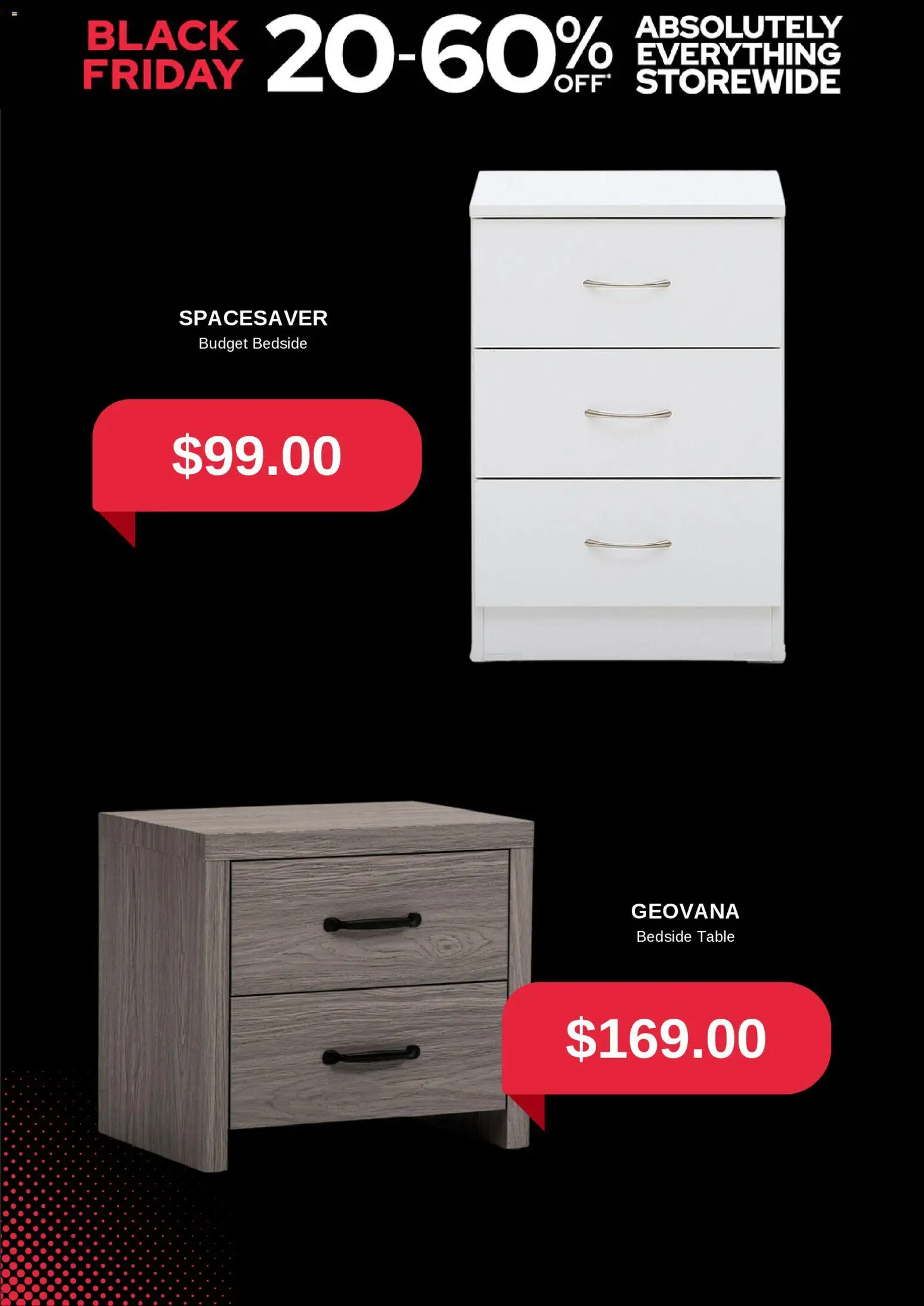 Amart Furniture catalogue - valid from 21.11.2025 | Page: 5 | Products: Bedside table, Table