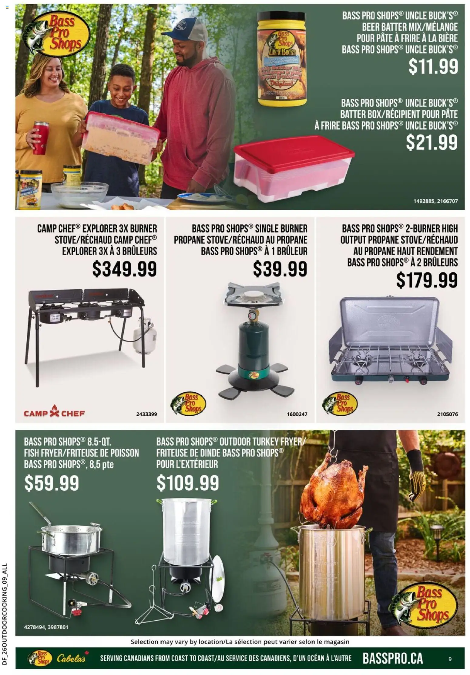 Cabelas flyer valid from 23.03.2026 | Page: 9 | Products: Fish, Turkey, Beer