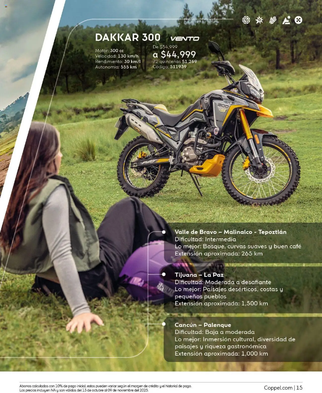 Nuevas ofertas de Coppel válidas en toda la República Mexicana desde el 01.10.2025. ¡Encuentra las mejores ofertas en Coppel - Catálogo Motos! | Página: 15 | Productos: Extensión, Café