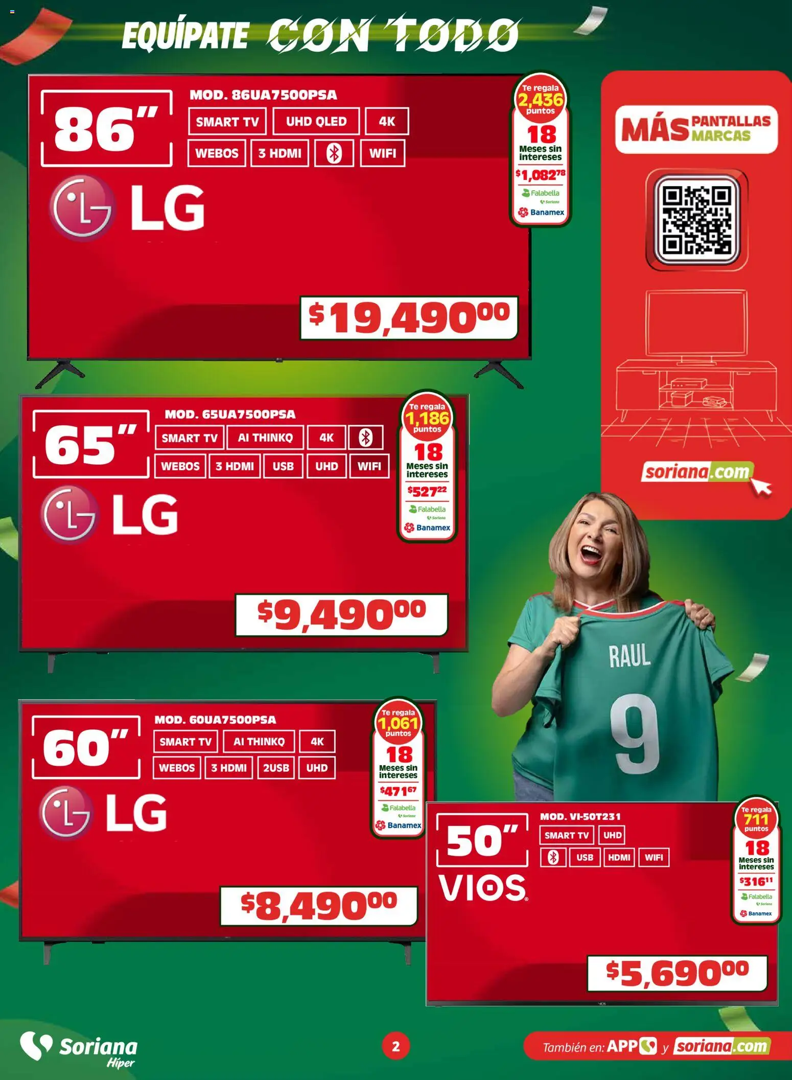 Nuevas ofertas de Soriana válidas en toda la República Mexicana desde el 15.04.2026. ¡Encuentra las mejores ofertas en Soriana En México apoyamos con todo Súper! | Página: 2 | Productos: Pantallas, Té