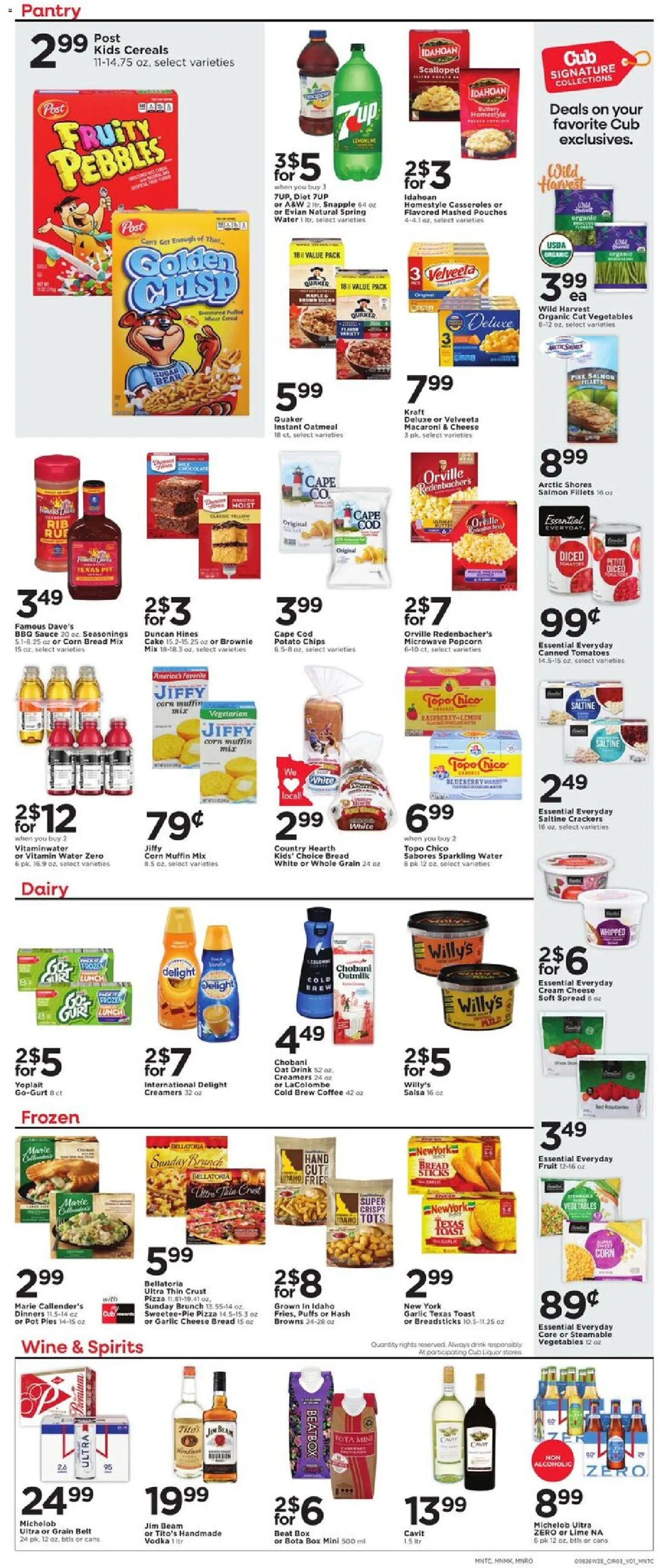 Cub Foods Weekly Ad - valid from 18.01.2026 | Page: 7 | Products: Corn, Tomatoes, Vodka, Lime