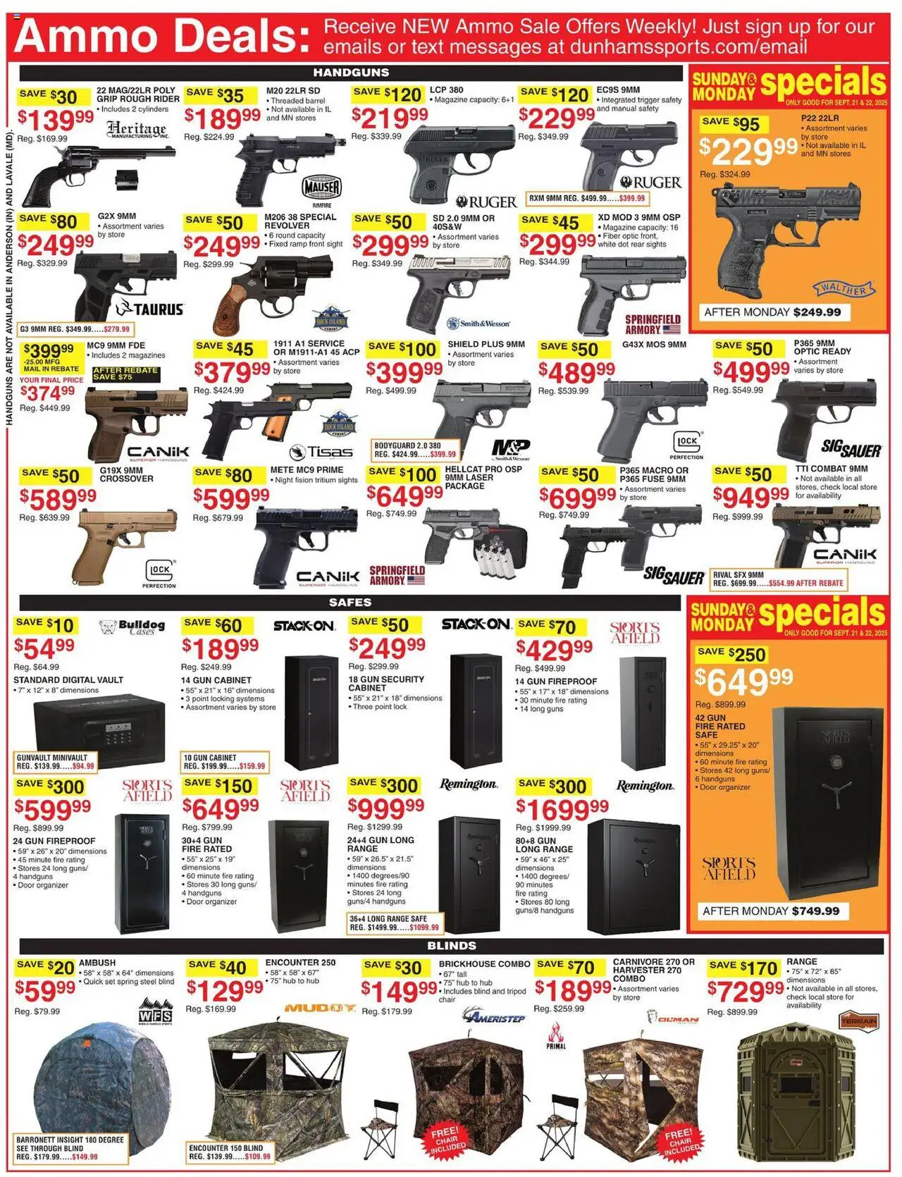 Dunham's Sports Weekly Ad - valid from 20.09.2025 | Page: 3 | Products: Safe, Chair, Ramp, Ammo