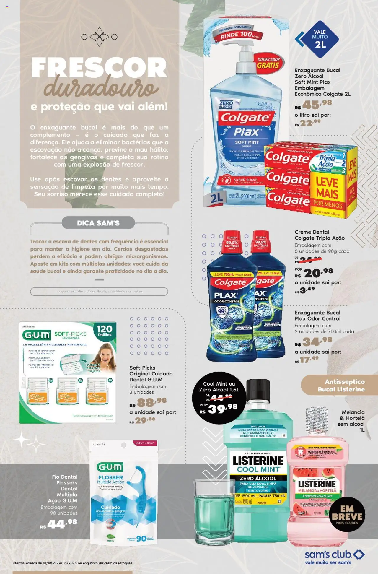 Sam's Club Folheto - válido de 13.08.2025 | Página: 12 | Produtos: Melancia, Escova, Creme dental, Pá
