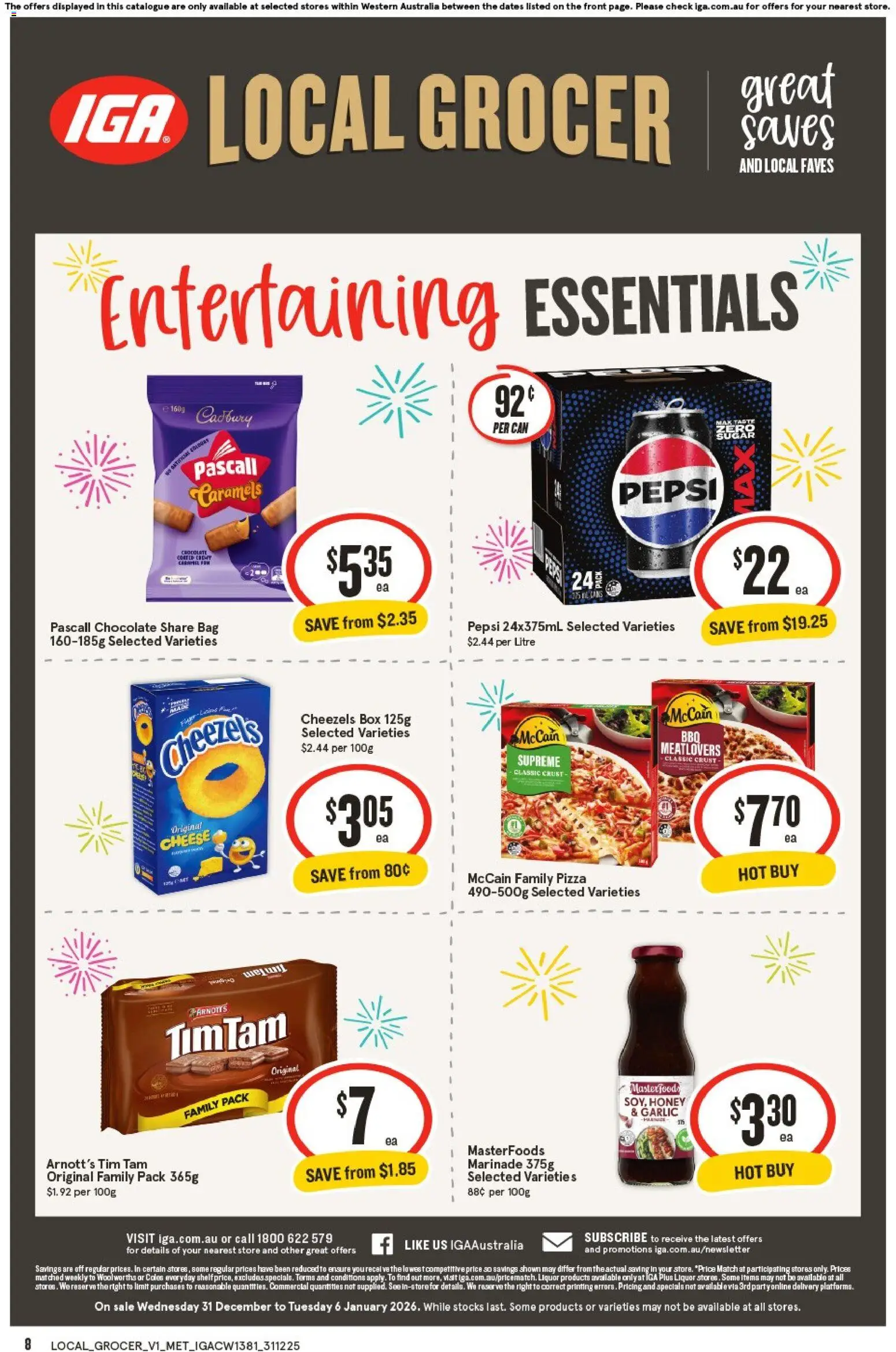 IGA catalogue - valid from 31.12.2025 | Page: 8 | Products: Chocolate, Fridge, Freezer, Vitamin