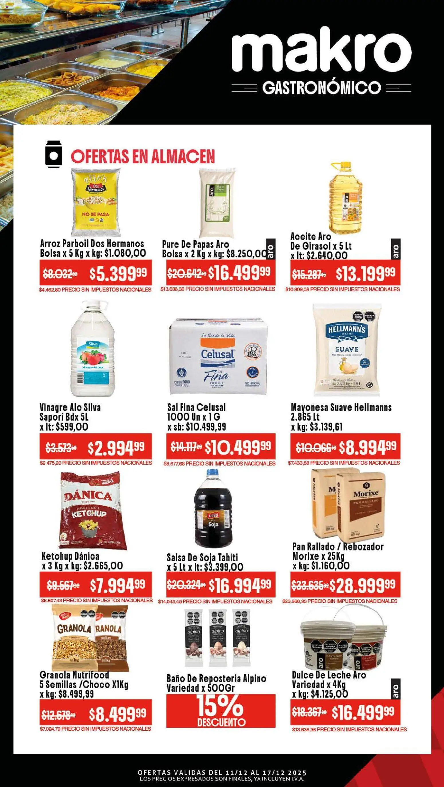 Makro ofertas │ válido desde el 11.12.2025 | Página: 3 | Productos: Aceite, Vinagre, Pan, Arroz