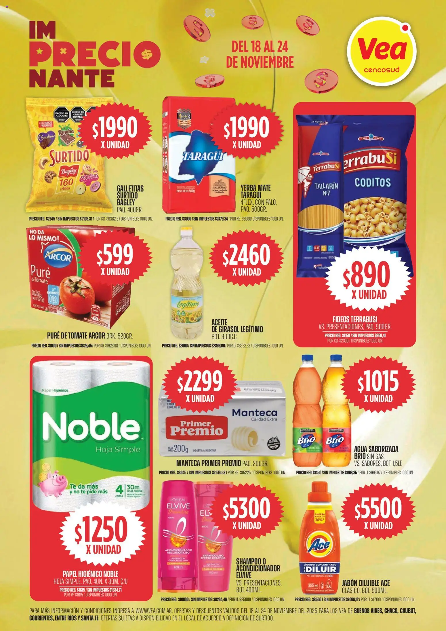 Vea ofertas │ válido desde el 18.11.2025 | Página: 1 | Productos: Galletitas, Yerba, Jabón, Fideos