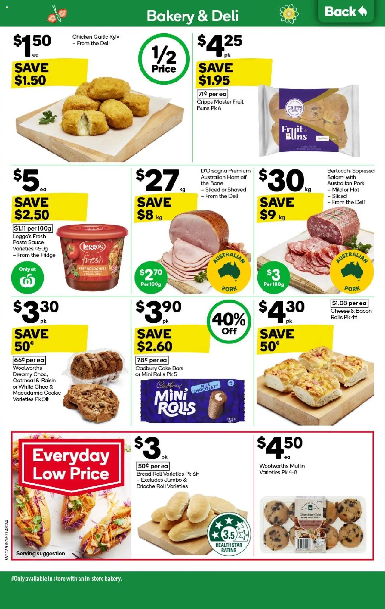 Woolworths catalogue - valid from 27.08.2025 | Page: 24 | Products: Bacon, Salami, Ham, Pasta