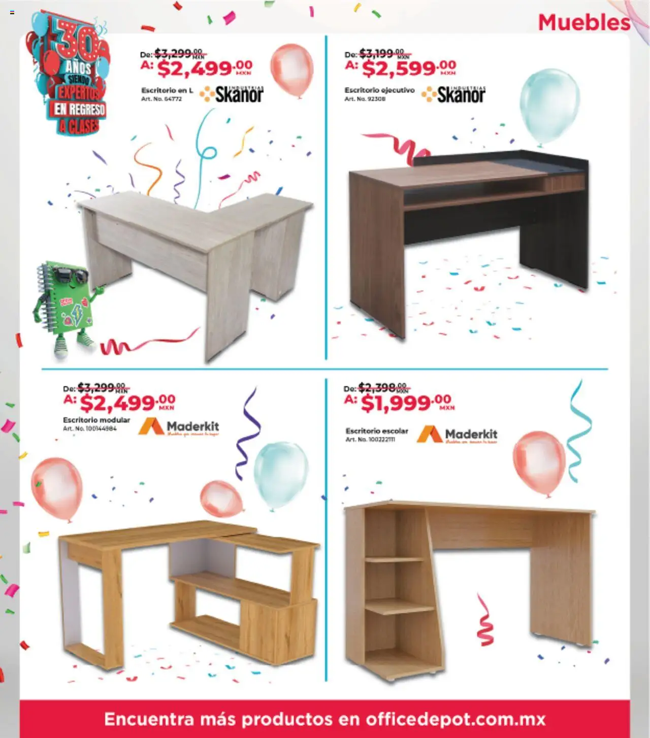 Nuevas ofertas de Office Depot válidas en toda la República Mexicana desde el 01.08.2025. ¡Encuentra las mejores ofertas en Office Depot - Catálogo! | Página: 22 | Productos: Escritorio, Modular