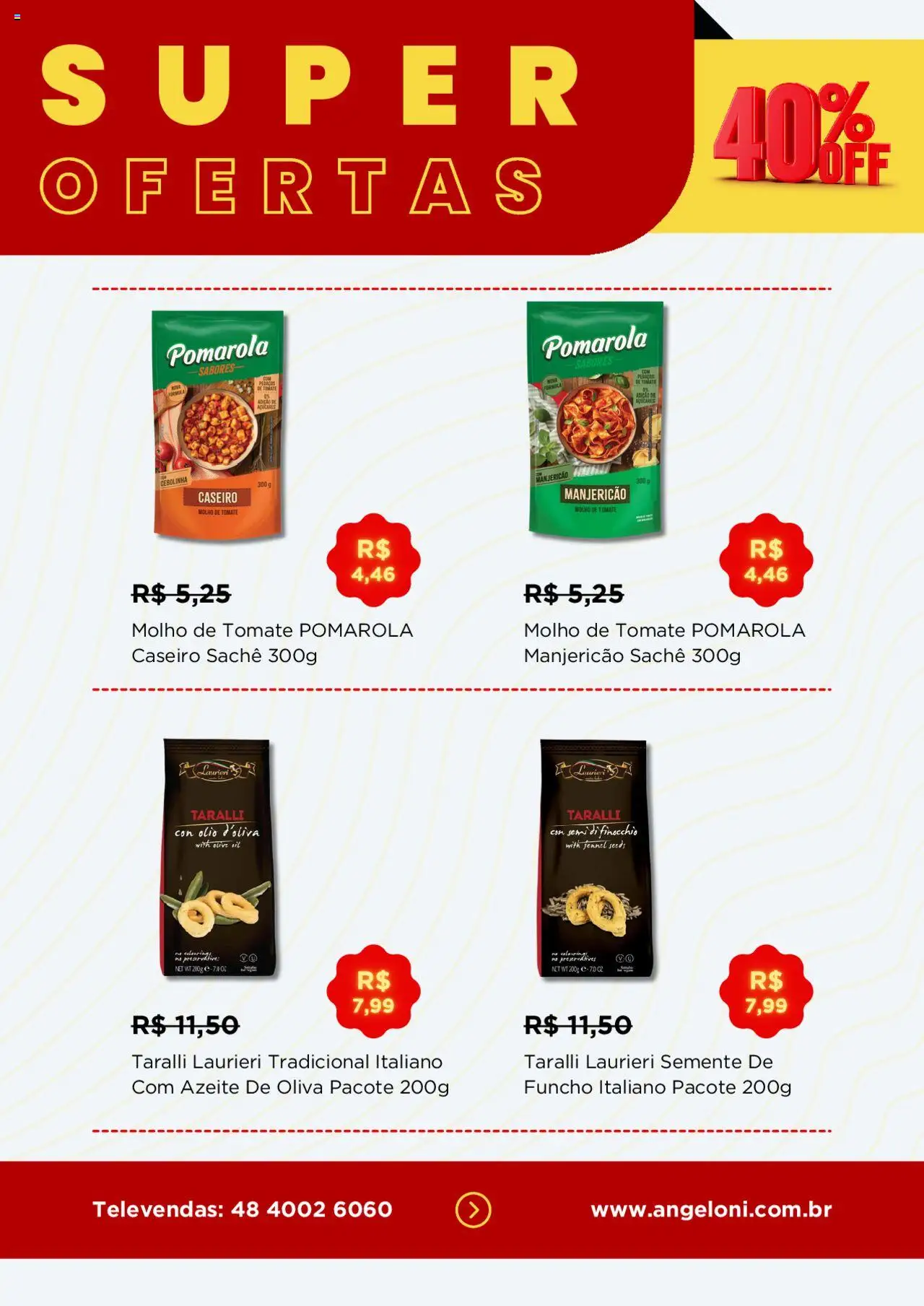 Angeloni Folheto - válido de 22.10.2025 | Página: 4 | Produtos: Manjericão, Molho de tomate, Azeite