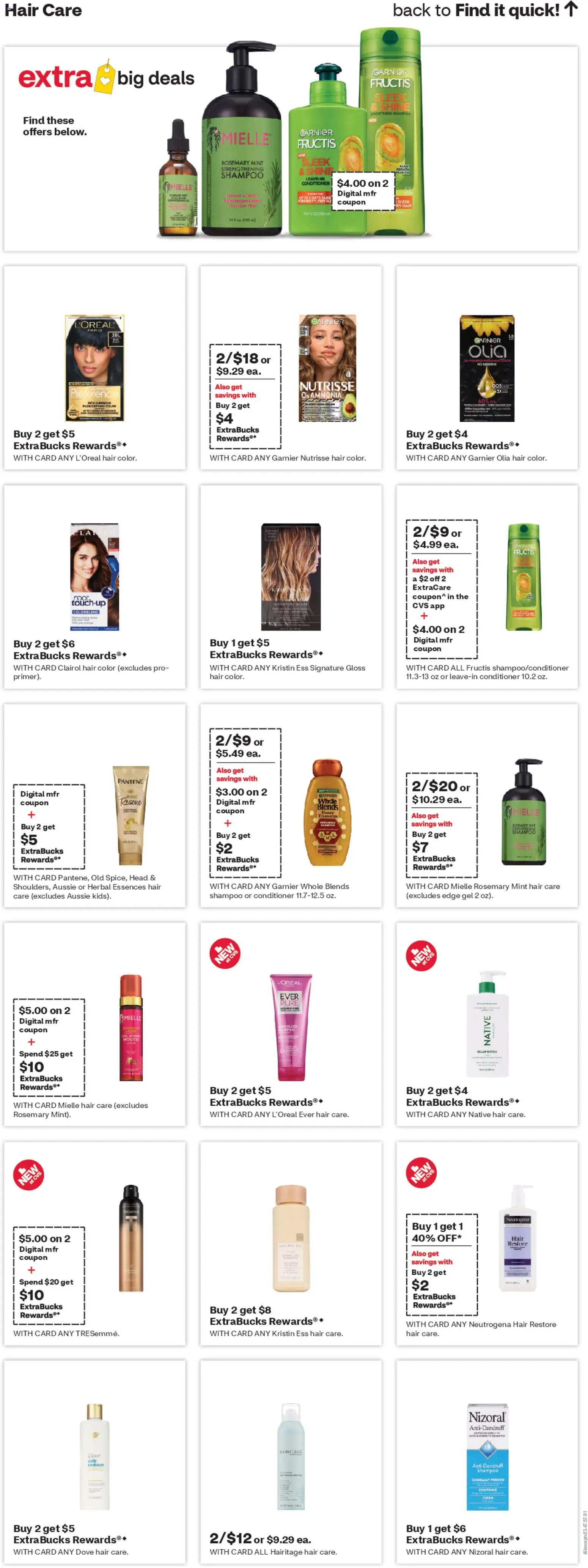 CVS Pharmacy Weekly Ad - WV - valid from 19.04.2026 | Page: 14 | Products: Shampoo, Conditioner, Hair color