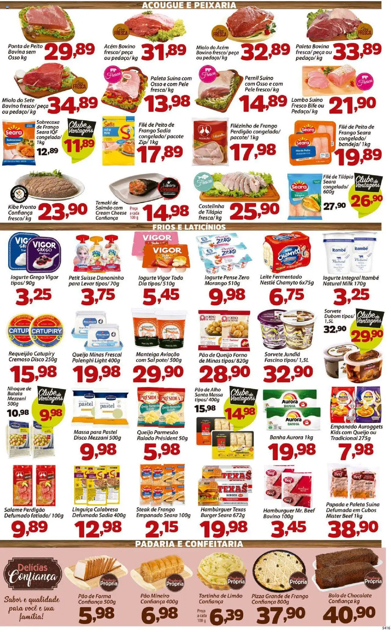 Confiança Folheto - válido de 16.09.2025 | Página: 3 | Produtos: Forno, Filé de frango, Sorvete, Pão de queijo