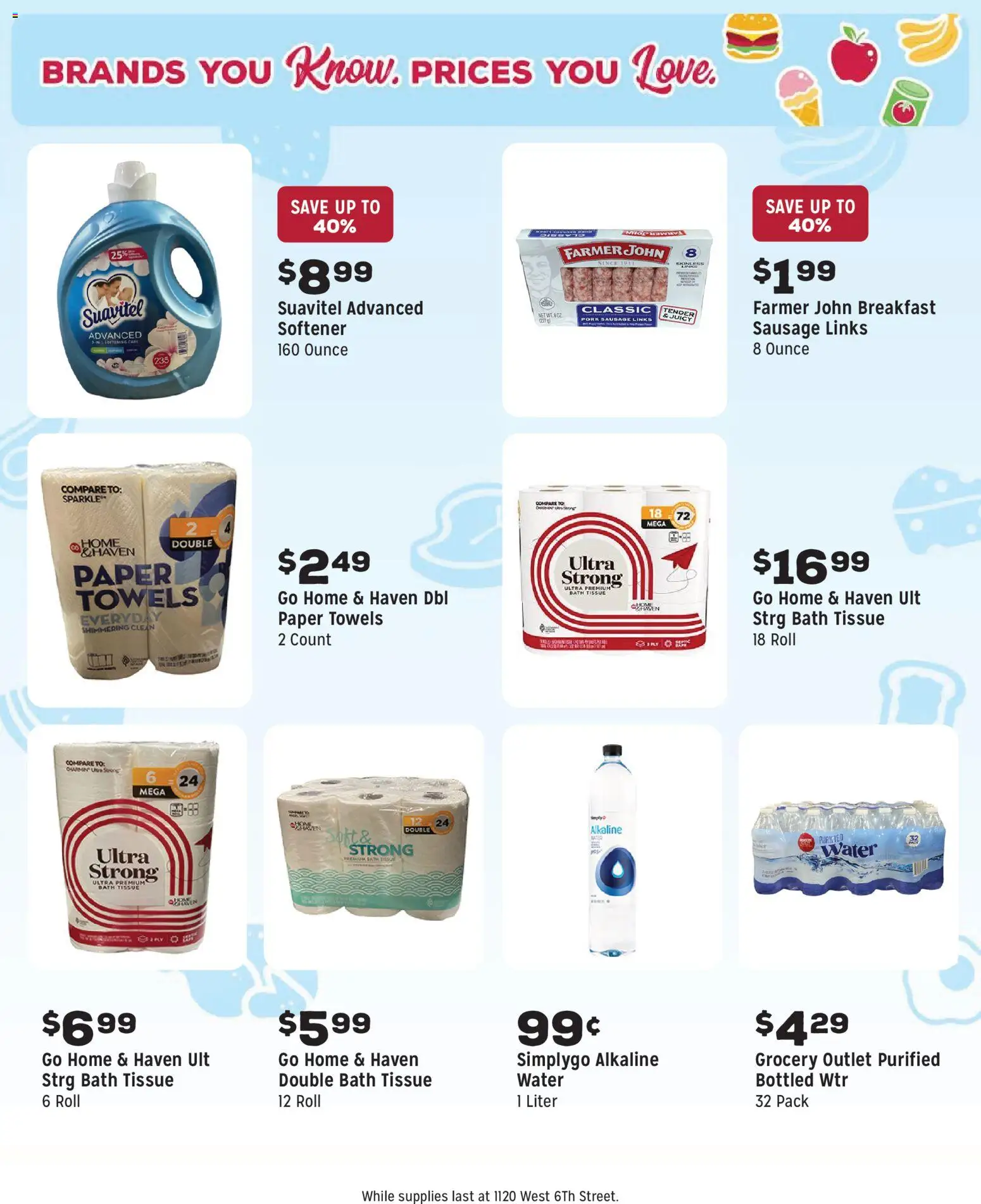 Grocery Outlet Weekly Ad - CA - valid from 29.10.2025 | Page: 8 | Products: Bath, Pork, Water, Sausage