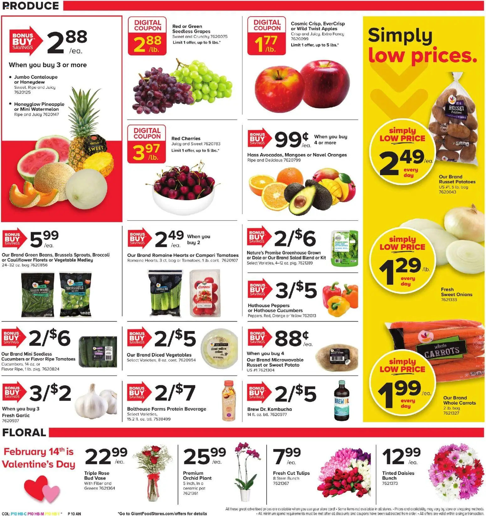 Giant Weekly Ad - valid from 13.02.2026 | Page: 8 | Products: Cherries, Oranges, Vegetables, Cauliflower