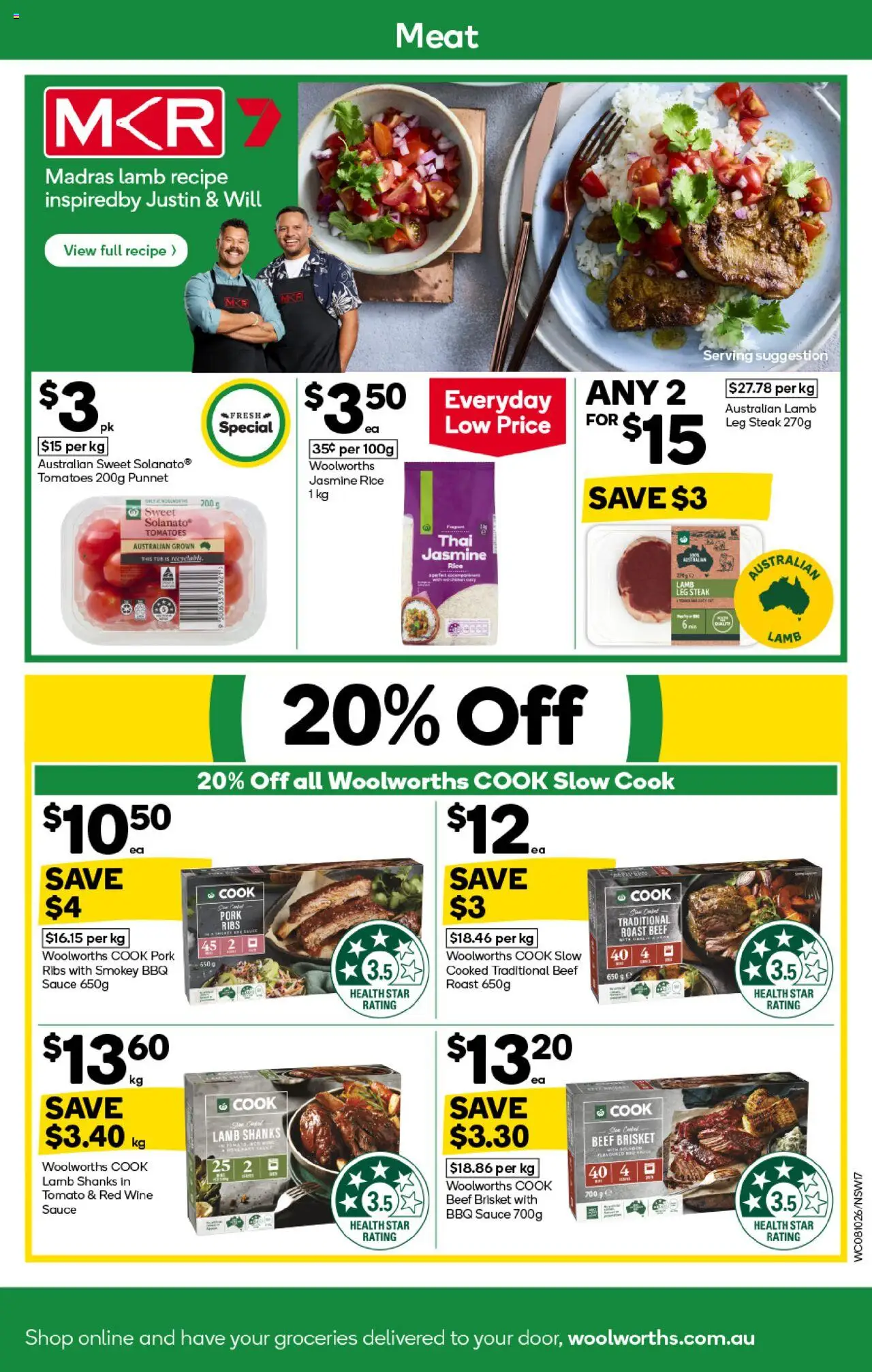 Woolworths catalogue - valid from 08.10.2025 | Page: 17 | Products: Wine, Lamb, Tomatoes, Sauce