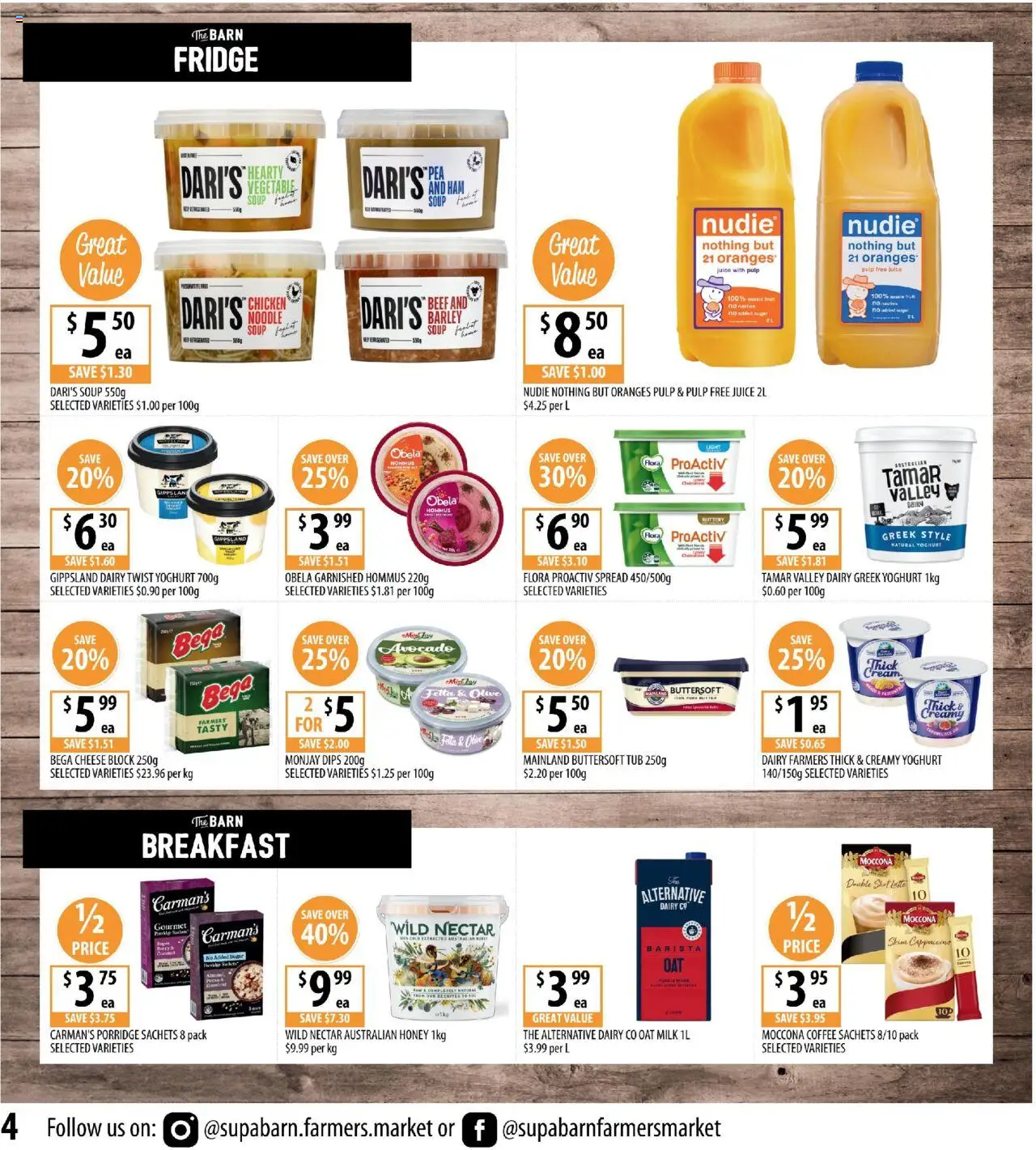 Supabarn catalogue - valid from 13.08.2025 | Page: 4 | Products: Light, Oranges, Pea, Fridge