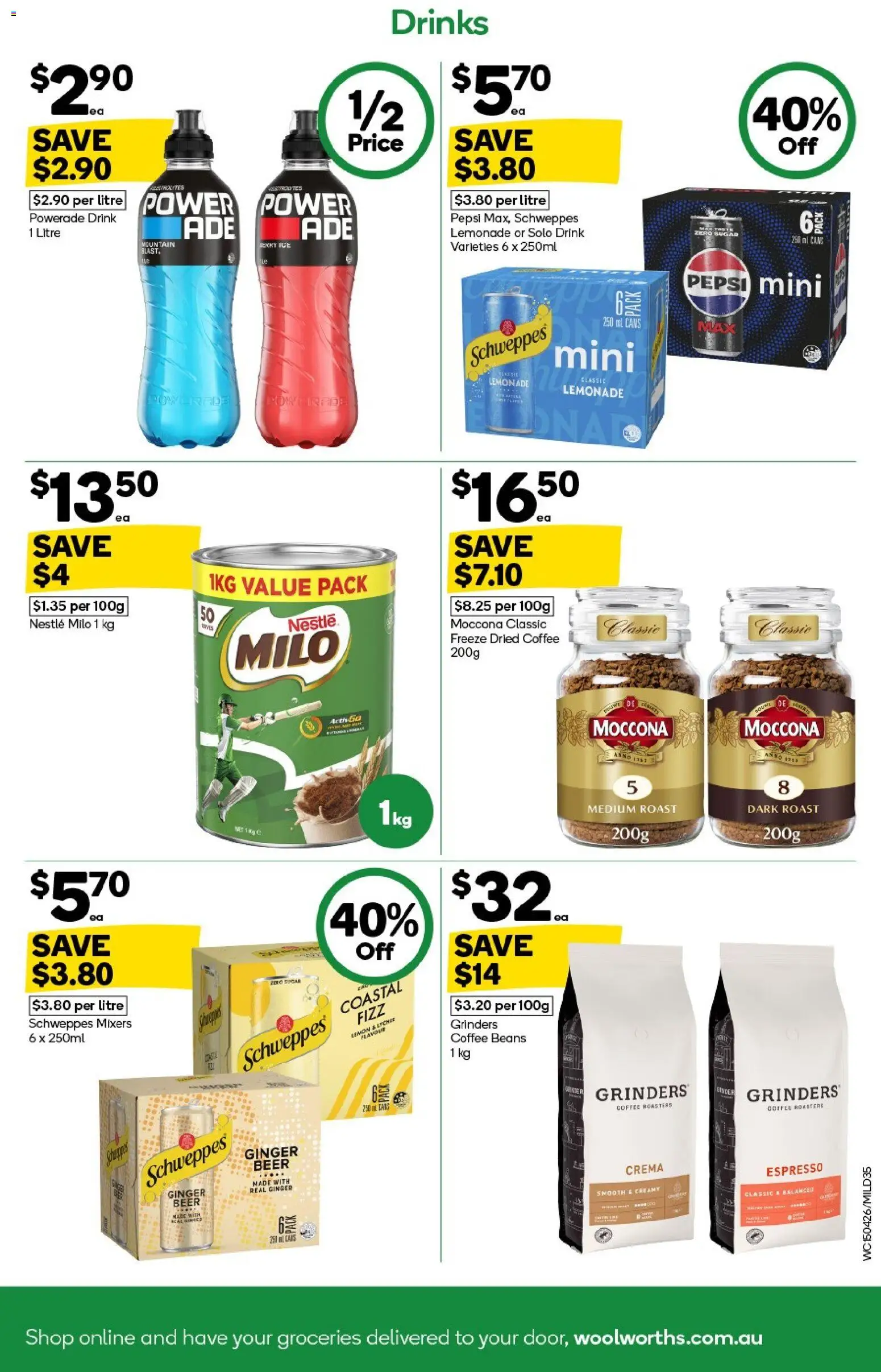 Woolworths catalogue - valid from 15.04.2026 | Page: 35 | Products: Ginger, Pepsi, Lemon, Moccona