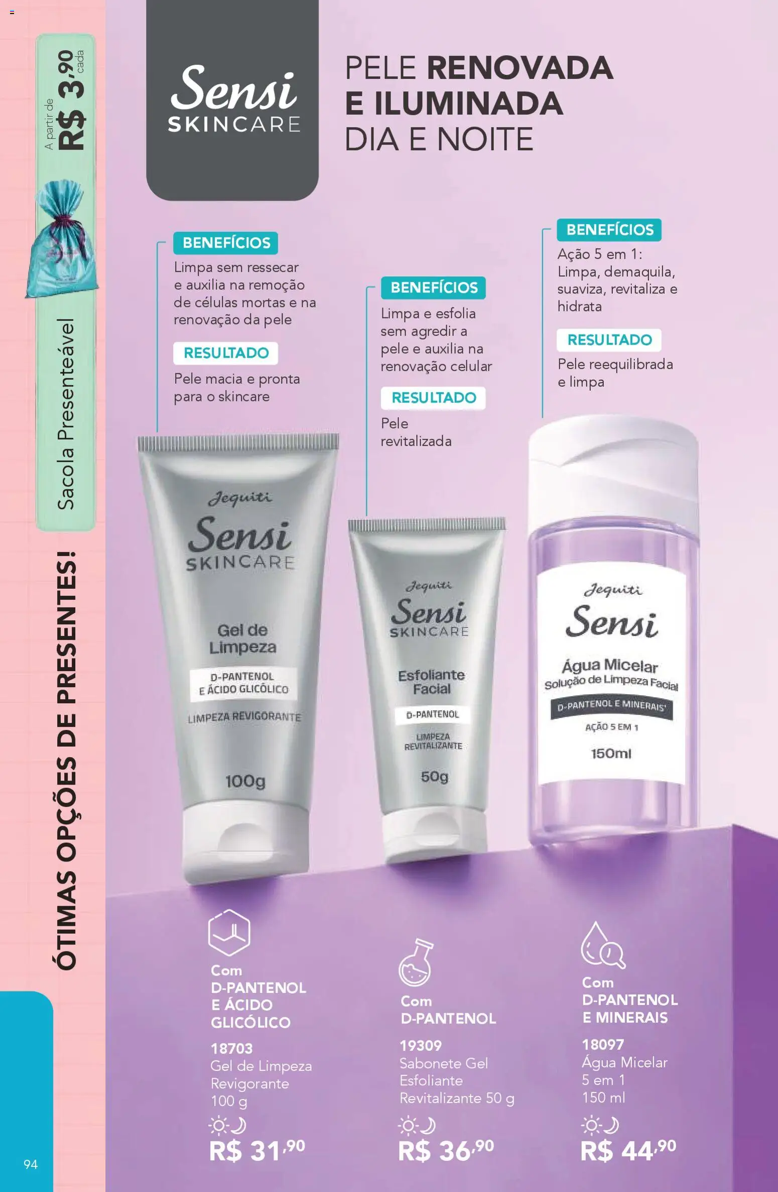 Jequiti Folheto - válido de 06.03.2026 | Página: 94 | Produtos: Celular, Água micelar, Gel de limpeza, Sabonete