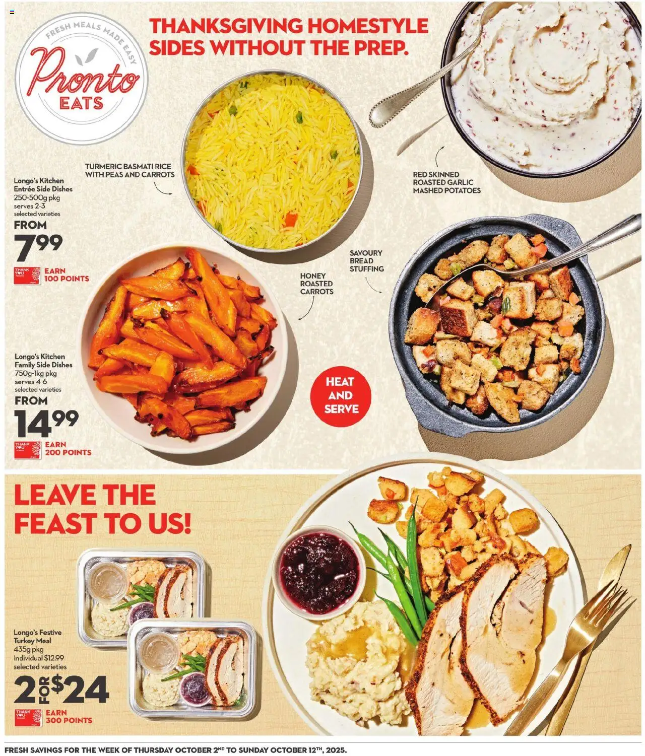 Longo's flyer valid from 02.10.2025 | Page: 17 | Products: Rice, Turkey, Potatoes, Bread
